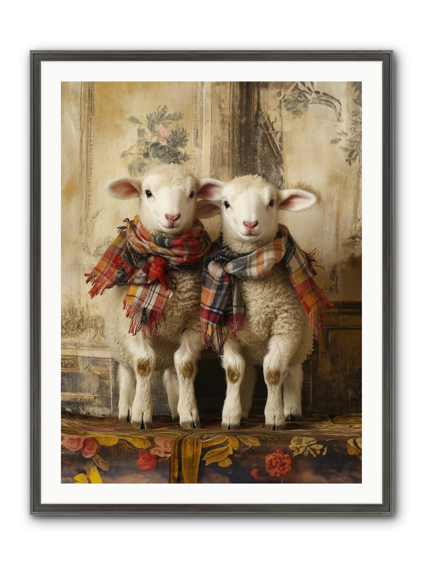 Meadow Babes Framed Print - Slimwoods Black/Silver 30x40