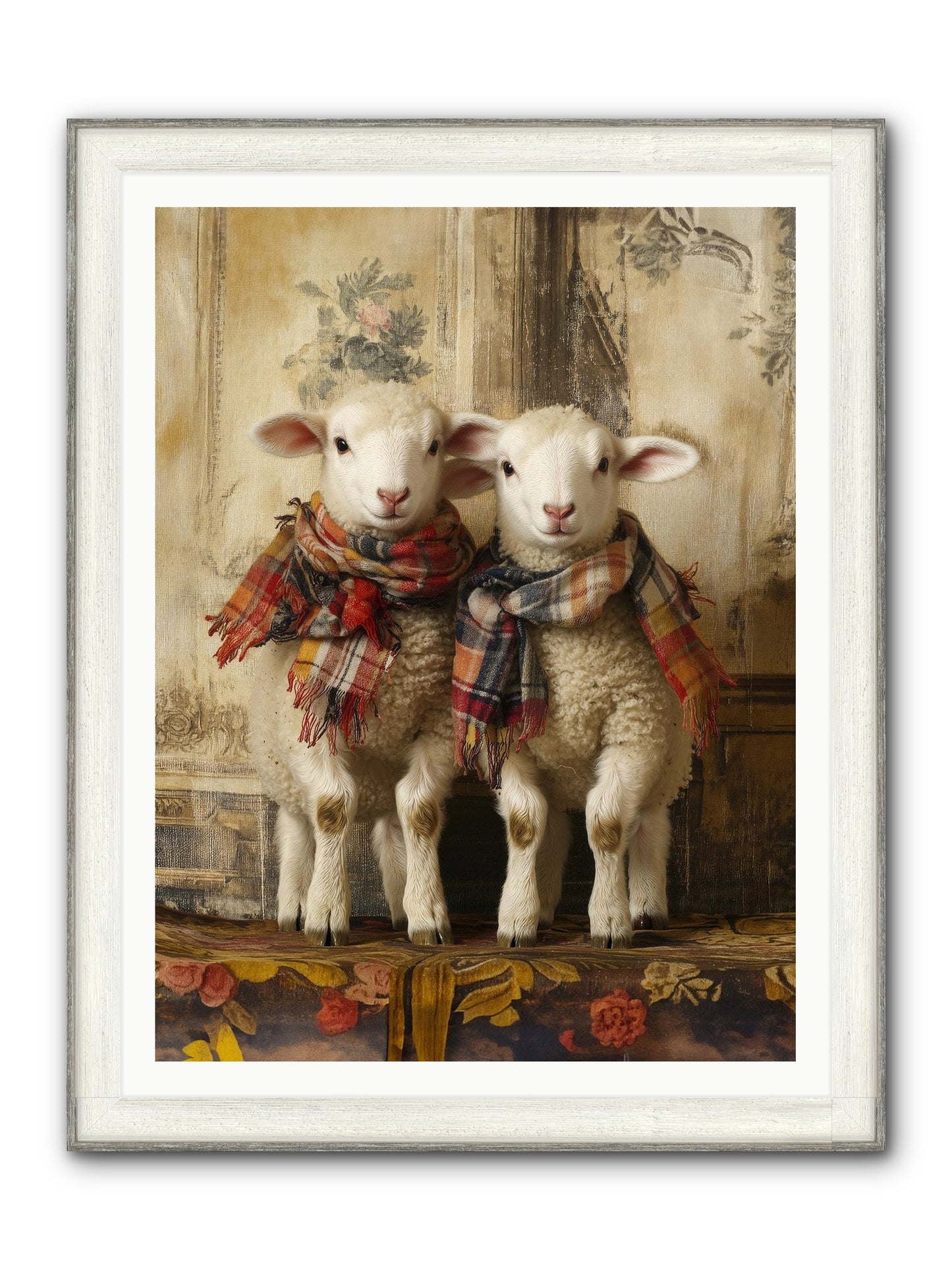 Meadow Babes Framed Print - Driftwood White 36x48