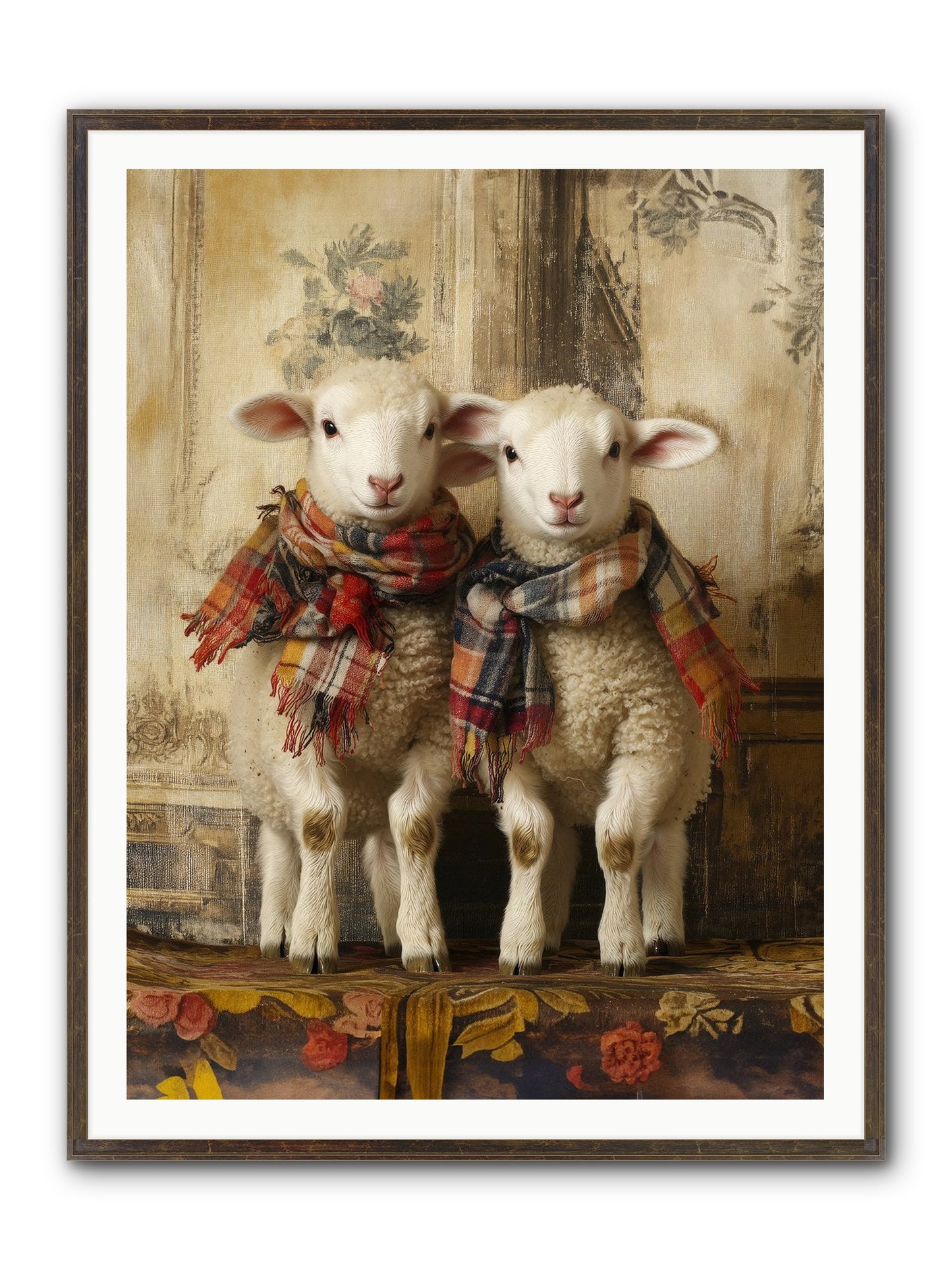 Meadow Babes Framed Print - Slimwoods Black/Gold 36x48