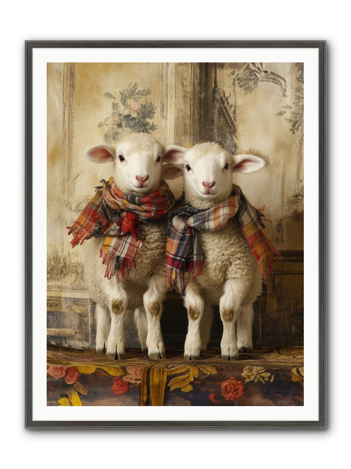 Meadow Babes Framed Print - Slimwoods Black/Silver 36x48