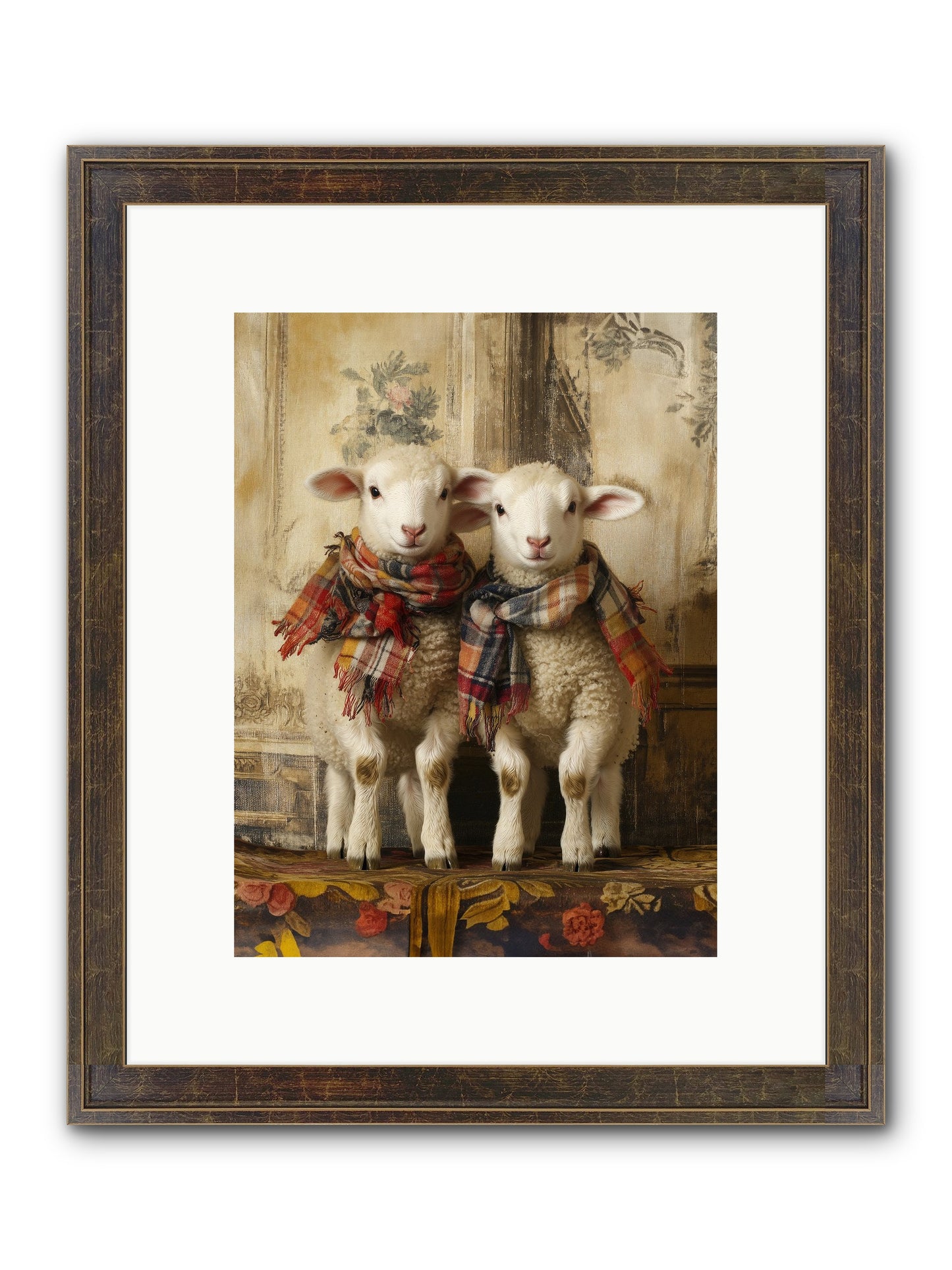 Meadow Babes Framed Print - Slimwoods Black/Gold 9x12