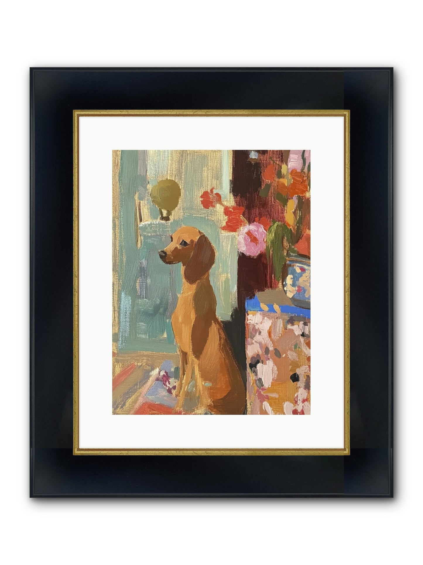 Meadow Belle Framed Print - Wide Black w/Gold 12x16