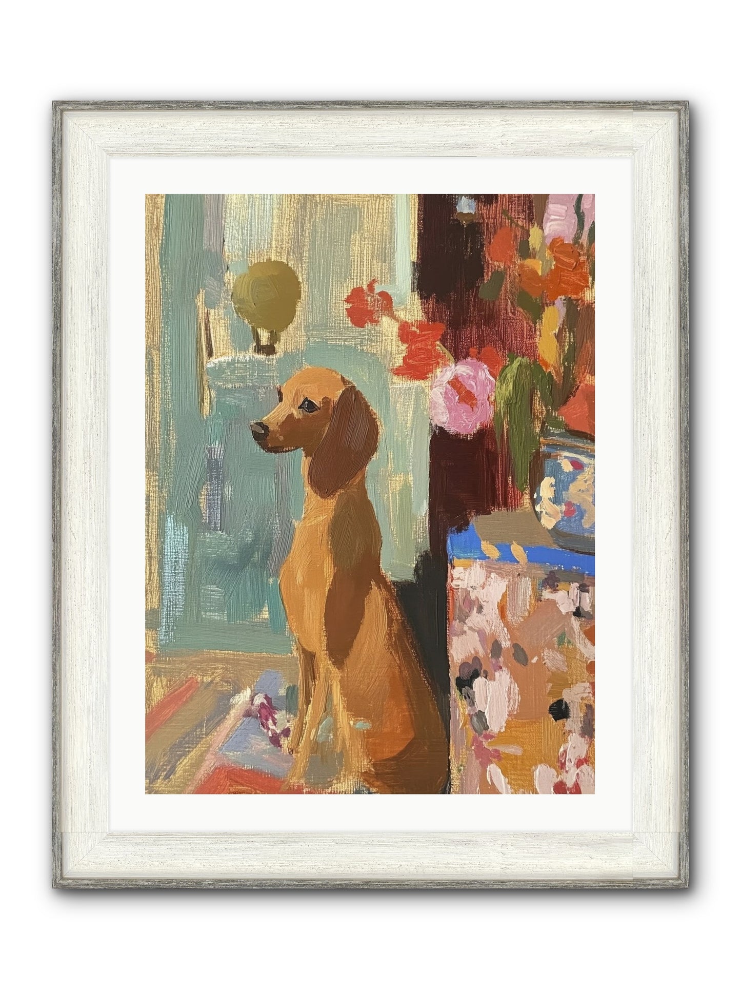 Meadow Belle Framed Print - Driftwood White 24x32