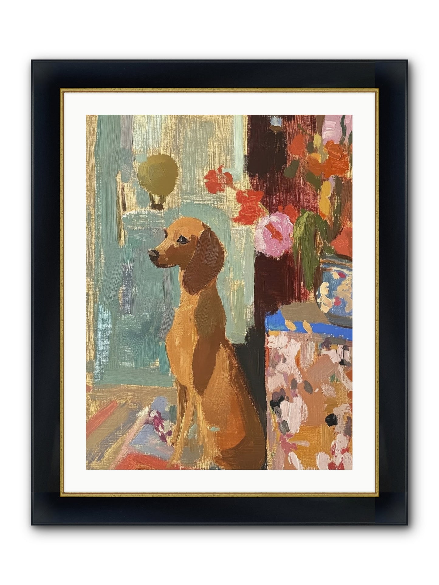 Meadow Belle Framed Print - Wide Black w/Gold 24x32