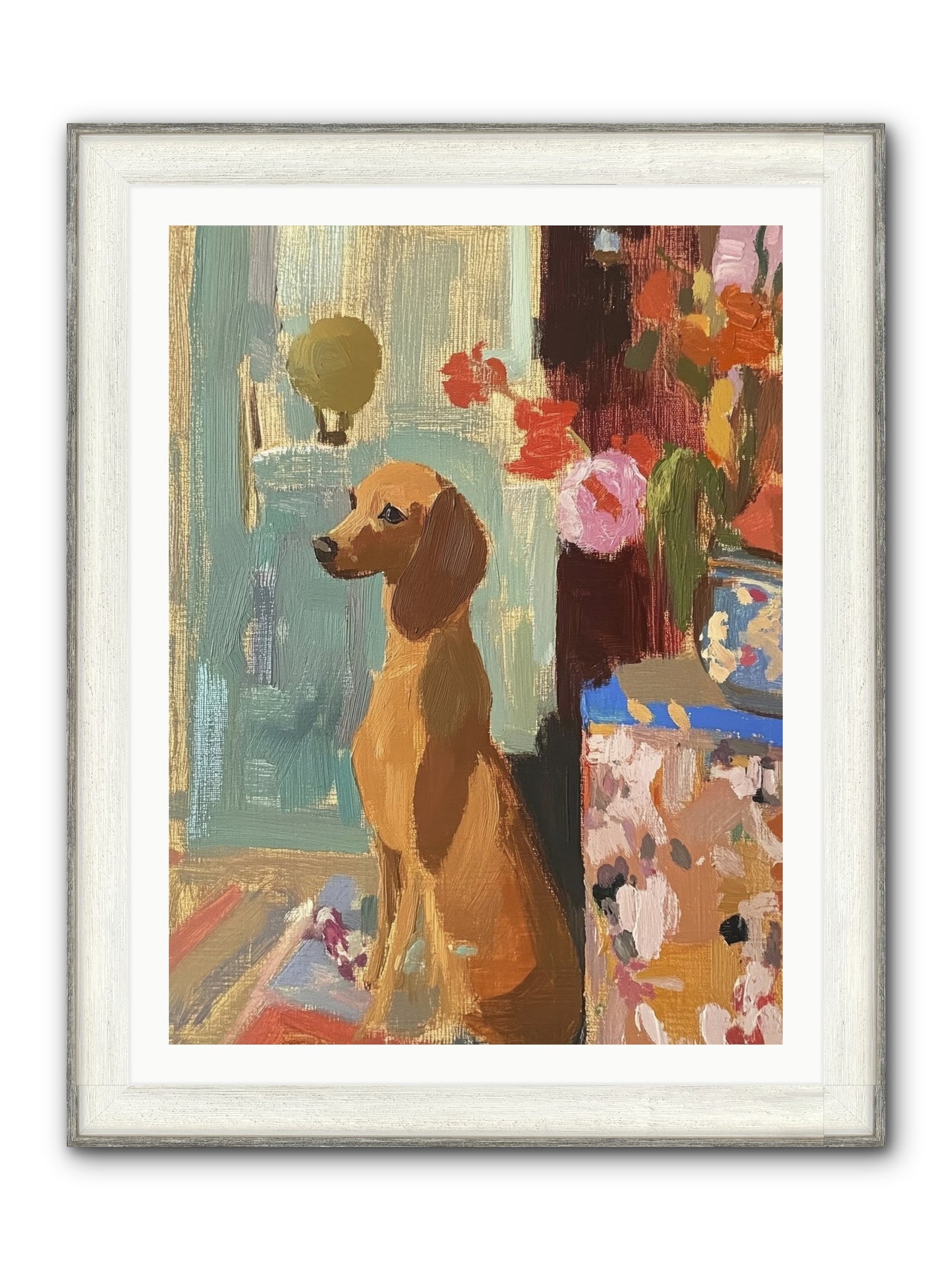 Meadow Belle Framed Print - Driftwood White 30x40