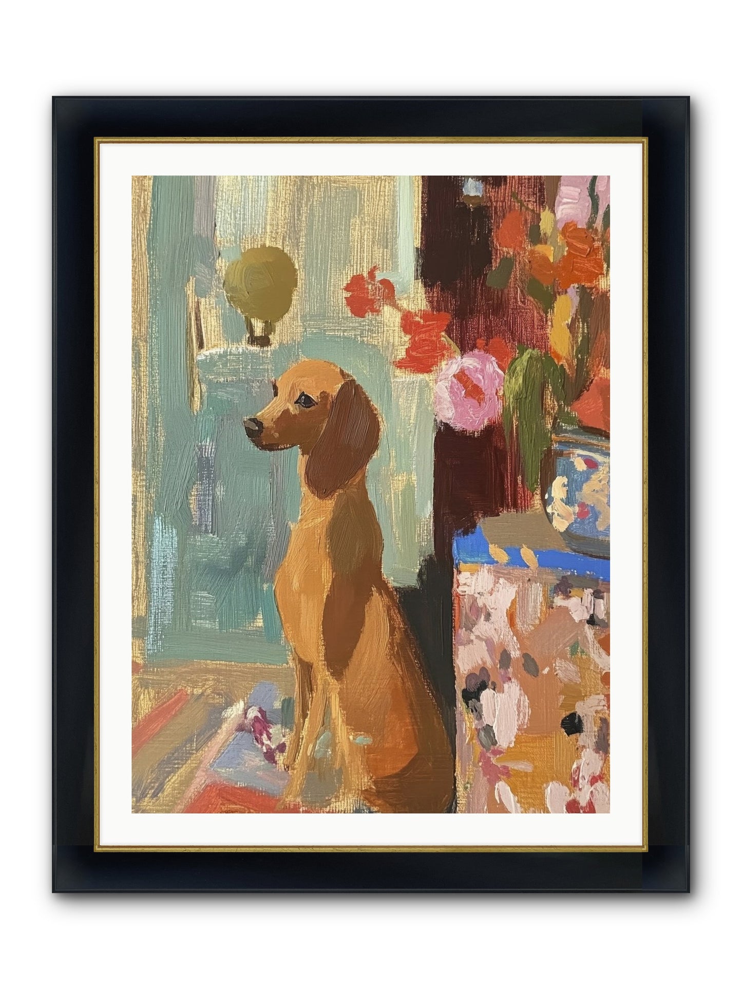 Meadow Belle Framed Print - Wide Black w/Gold 30x40