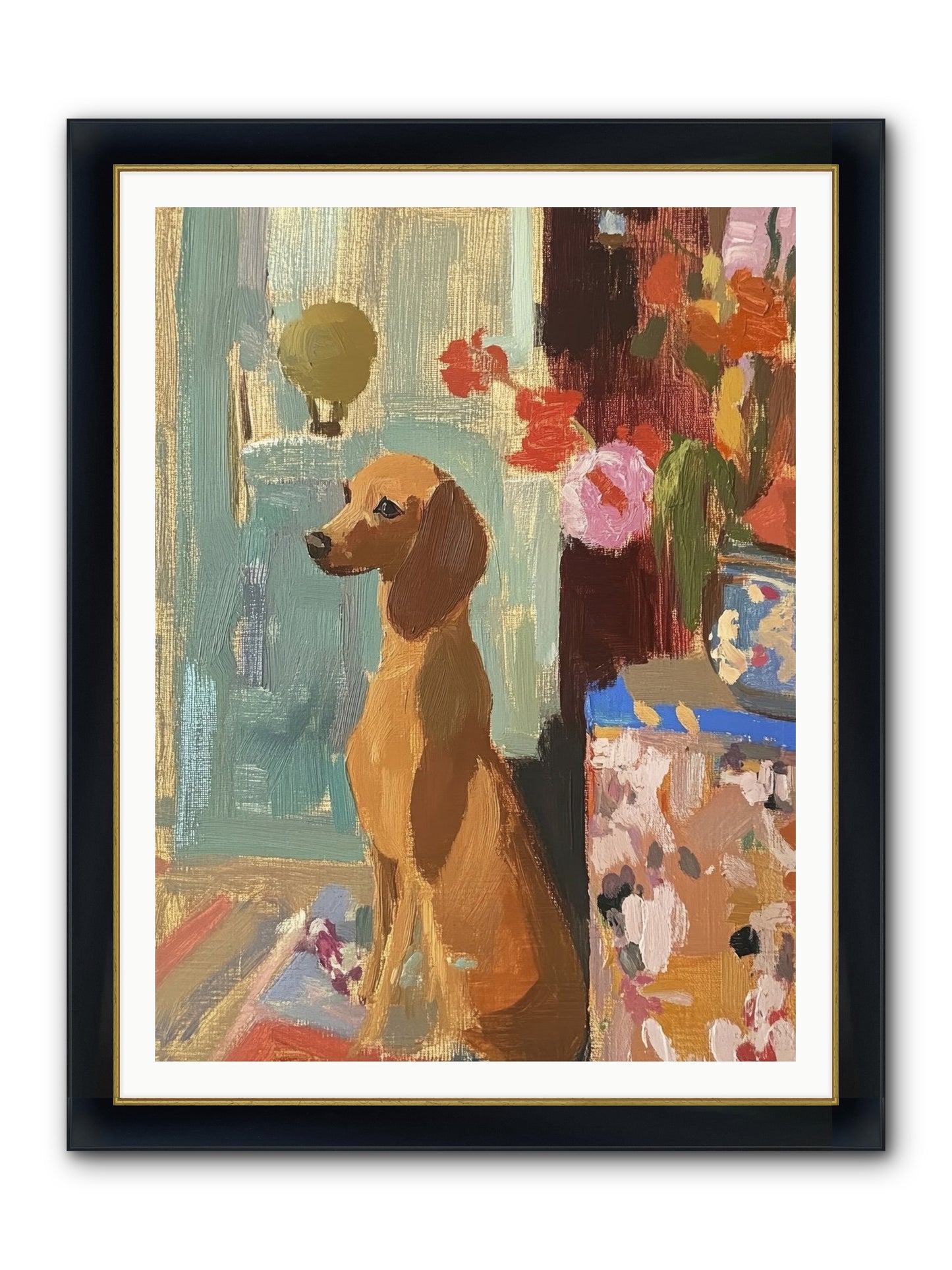 Meadow Belle Framed Print - Wide Black w/Gold 36x48