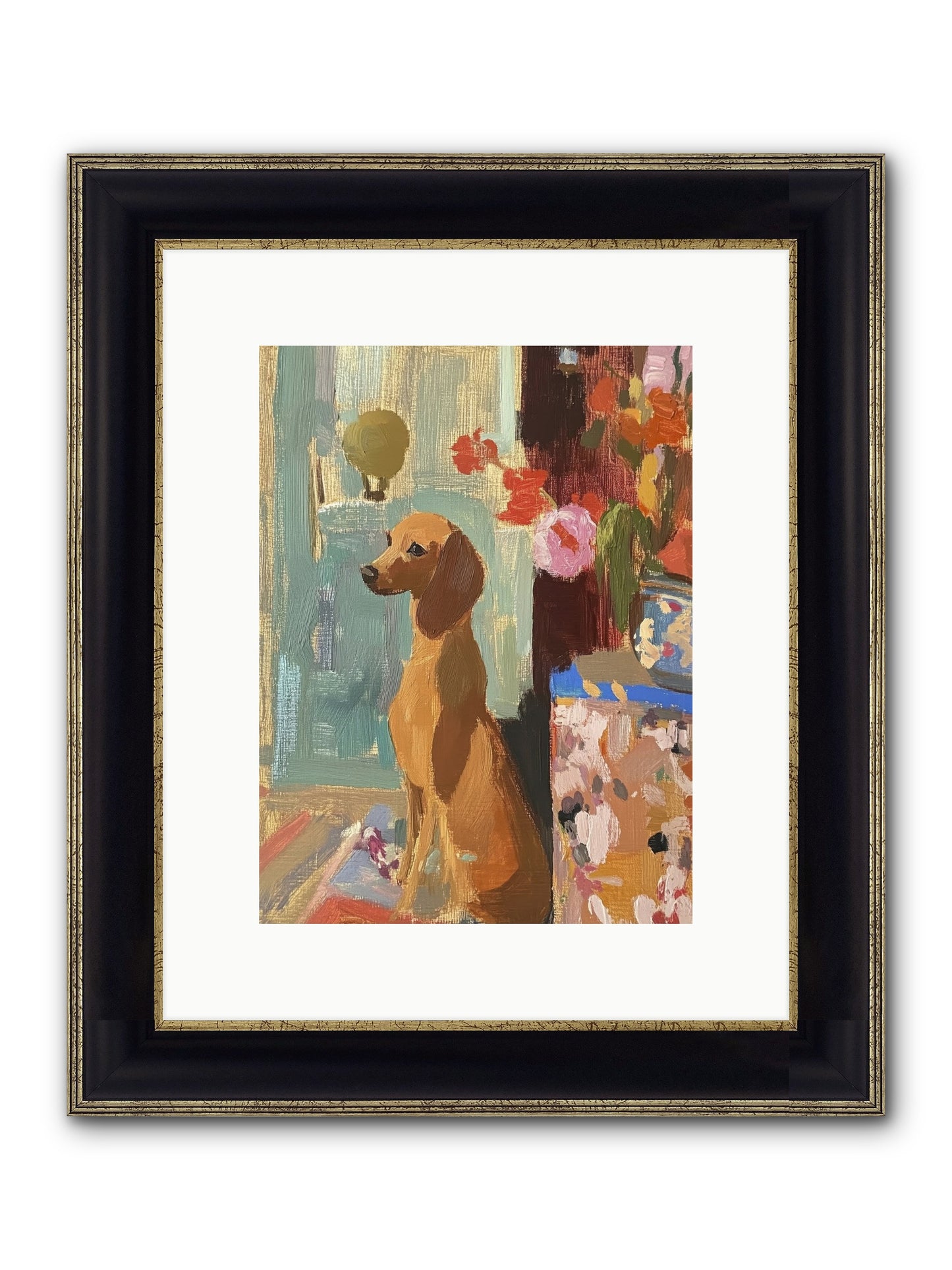 Meadow Belle Framed Print - Black & Gold 9x12