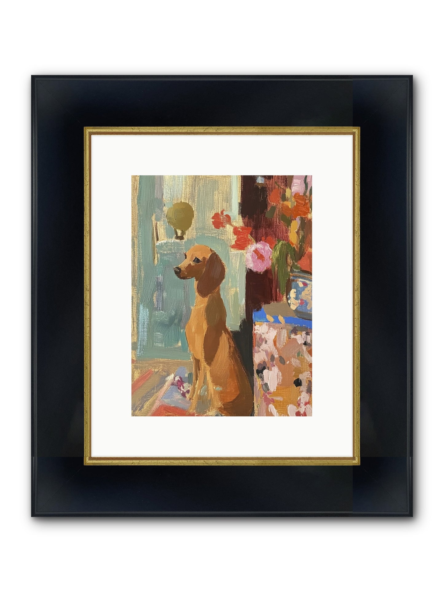 Meadow Belle Framed Print - Wide Black w/Gold 9x12