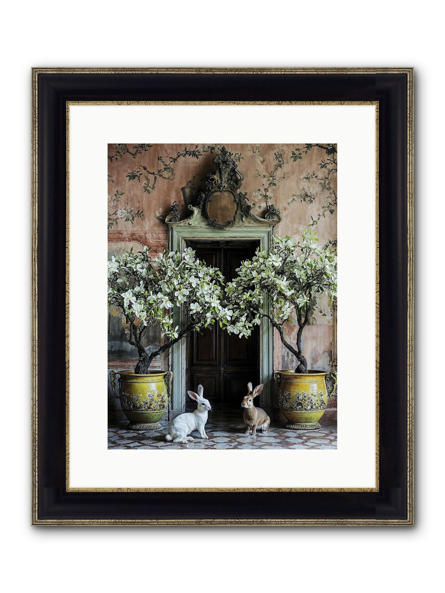 Meadow Court Arrival Framed Print - Black & Gold 12x16