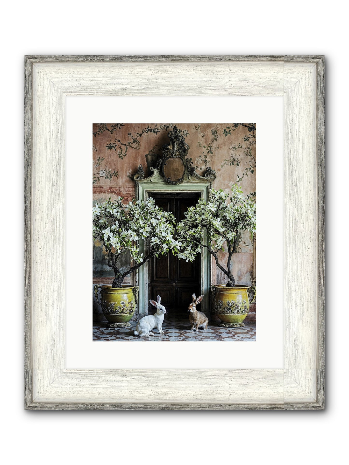 Meadow Court Arrival Framed Print - Driftwood White 12x16