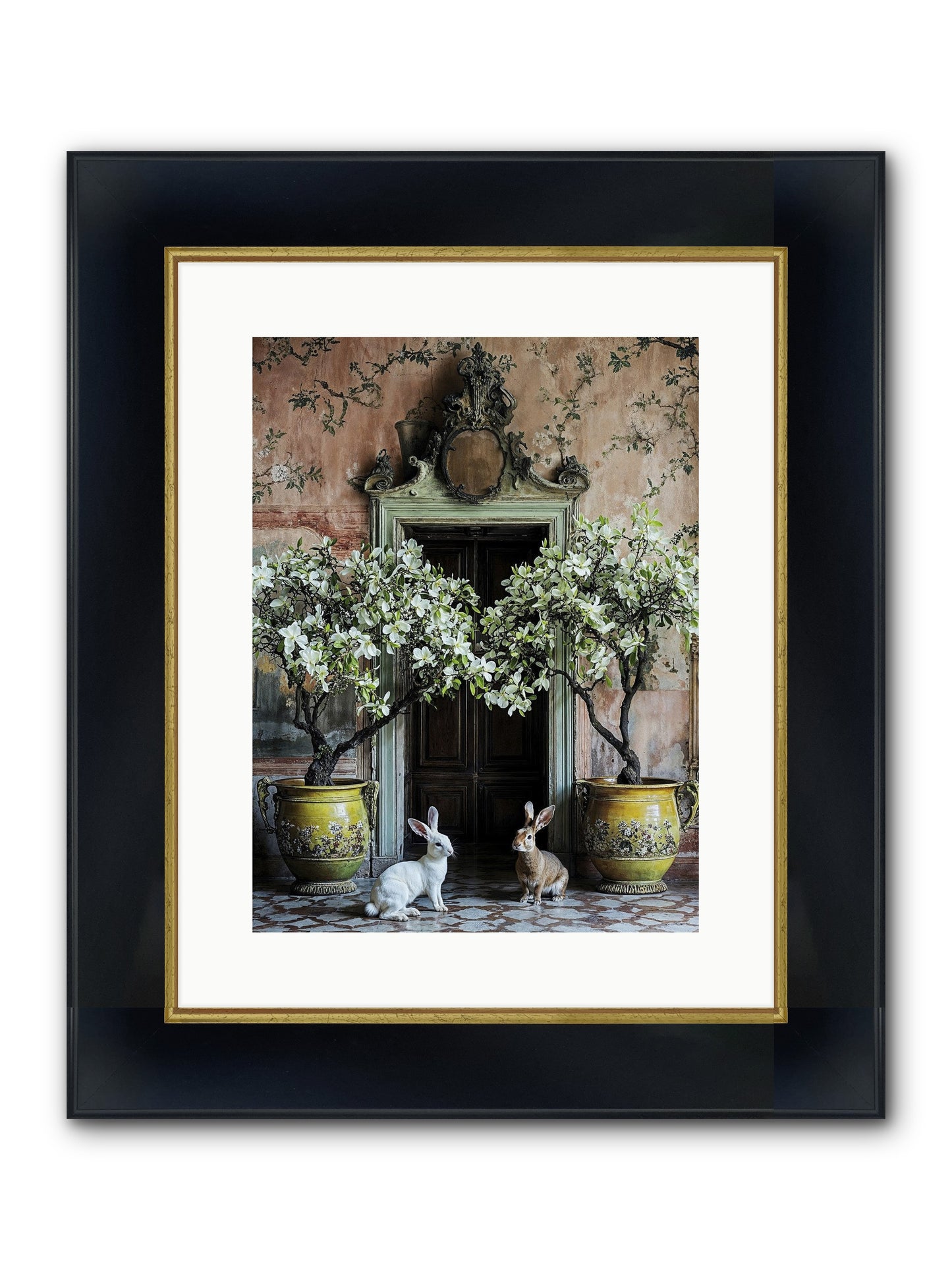 Meadow Court Arrival Framed Print - Wide Black w/Gold 12x16