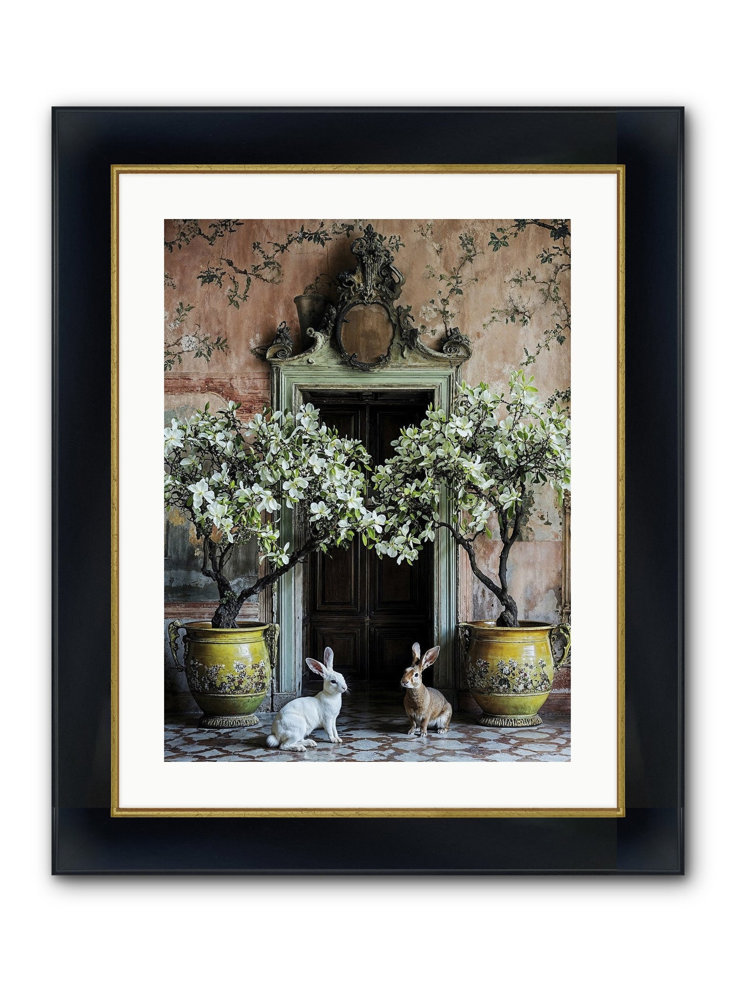 Meadow Court Arrival Framed Print - Wide Black w/Gold 18x24