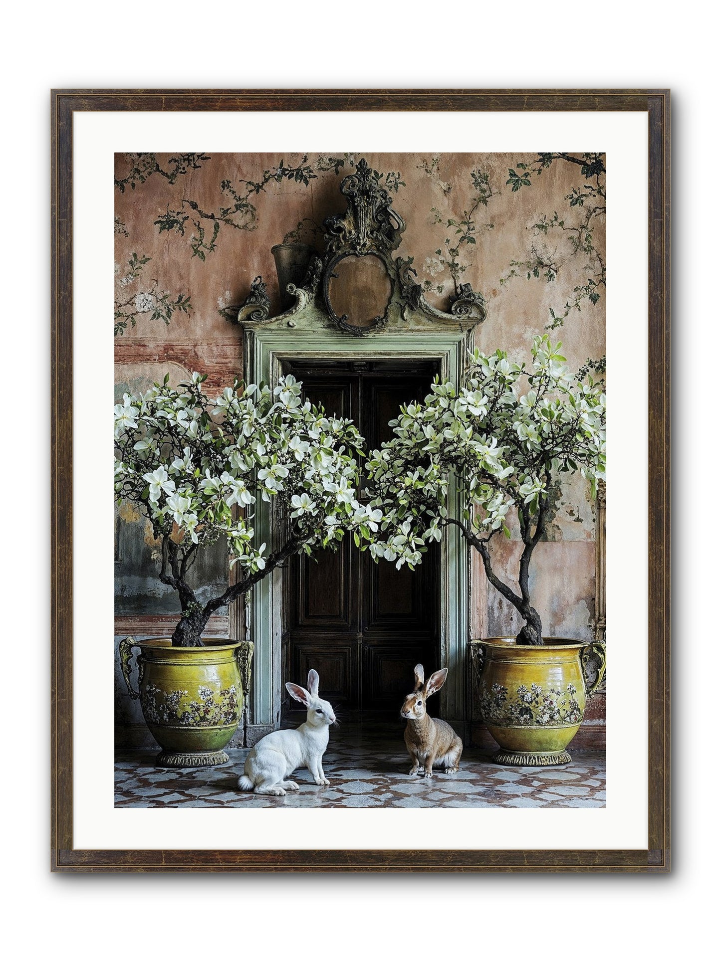 Meadow Court Arrival Framed Print - Slimwoods Black/Gold 24x32