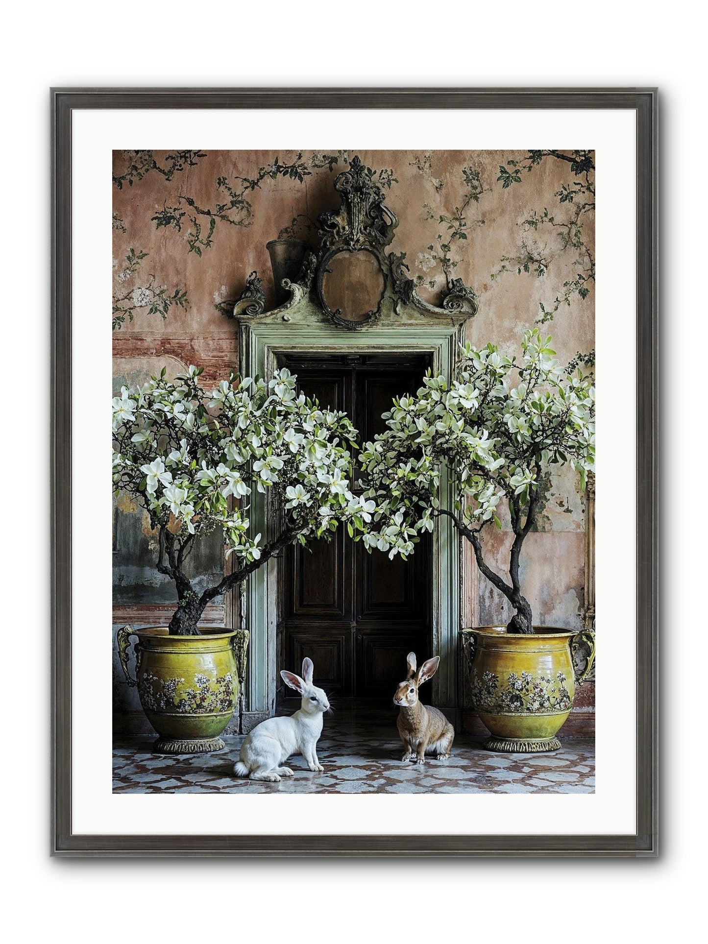 Meadow Court Arrival Framed Print - Slimwoods Black/Silver 24x32
