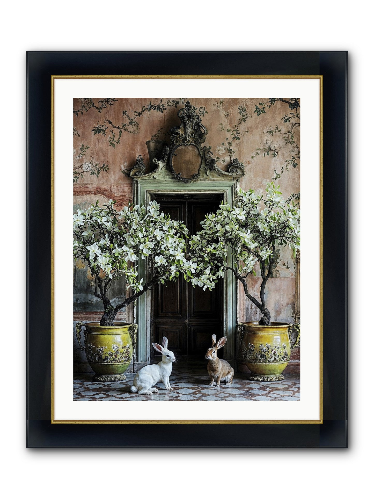 Meadow Court Arrival Framed Print - Wide Black w/Gold 24x32