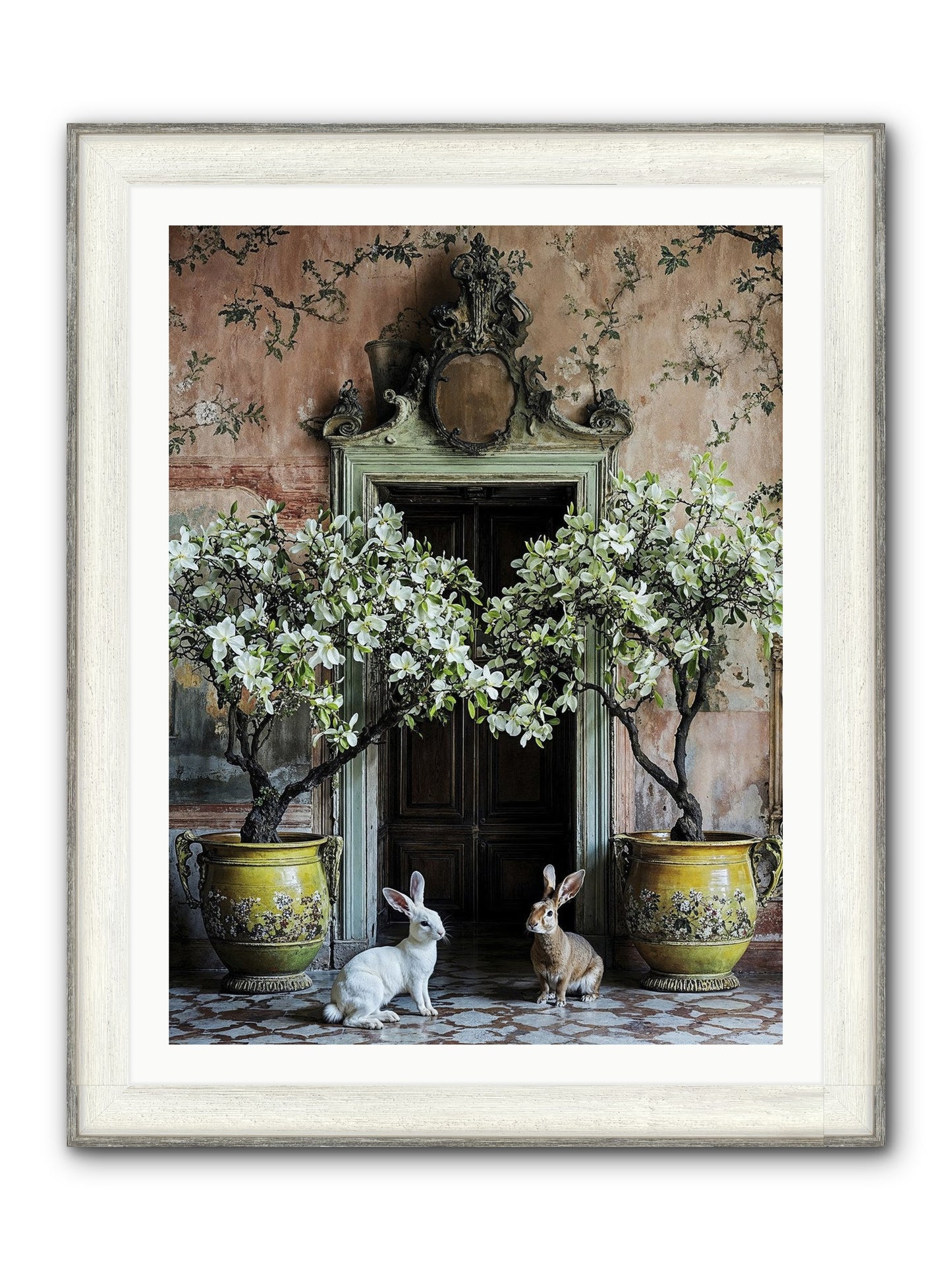 Meadow Court Arrival Framed Print - Driftwood White 30x40
