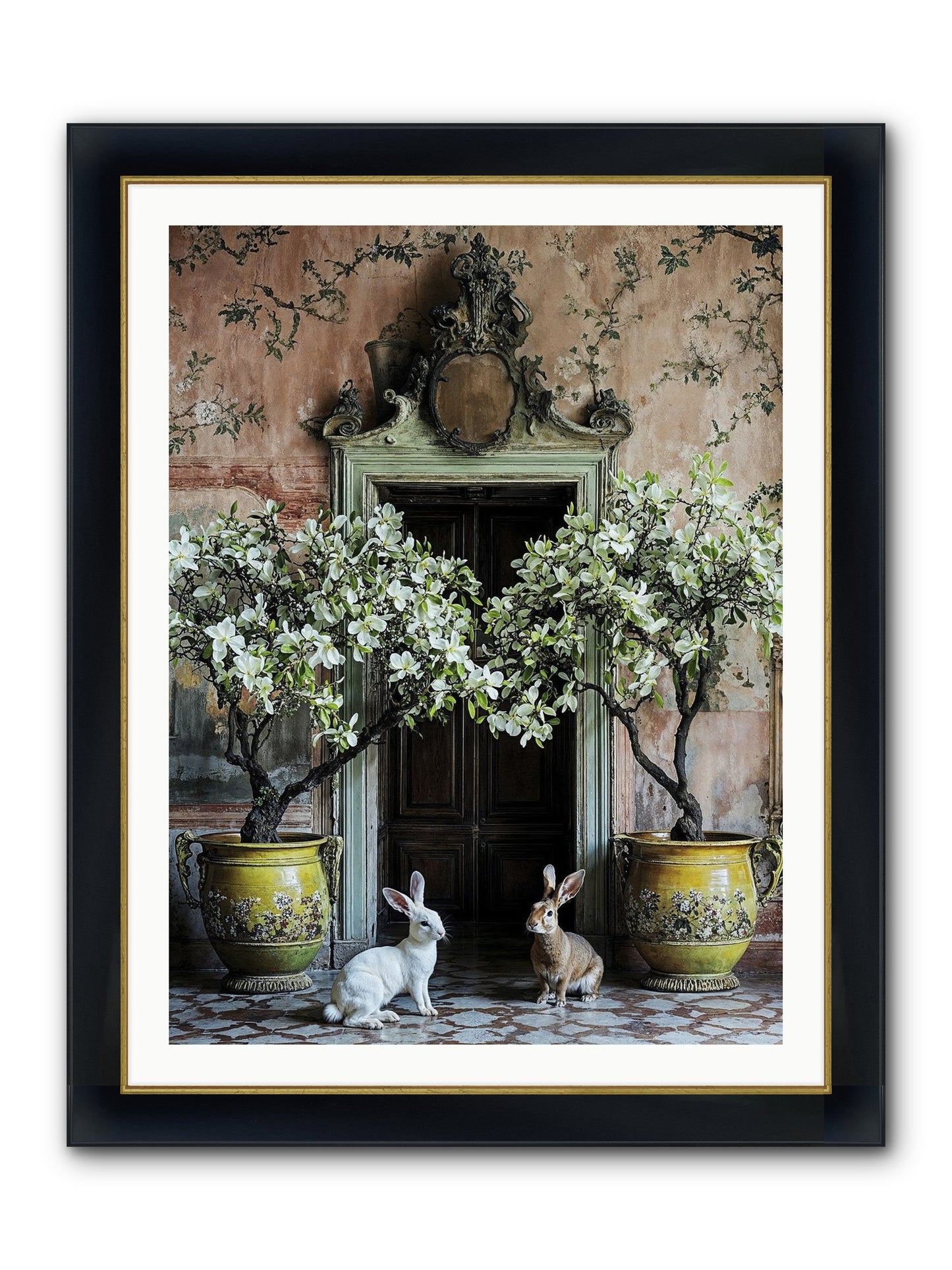 Meadow Court Arrival Framed Print - Wide Black w/Gold 30x40