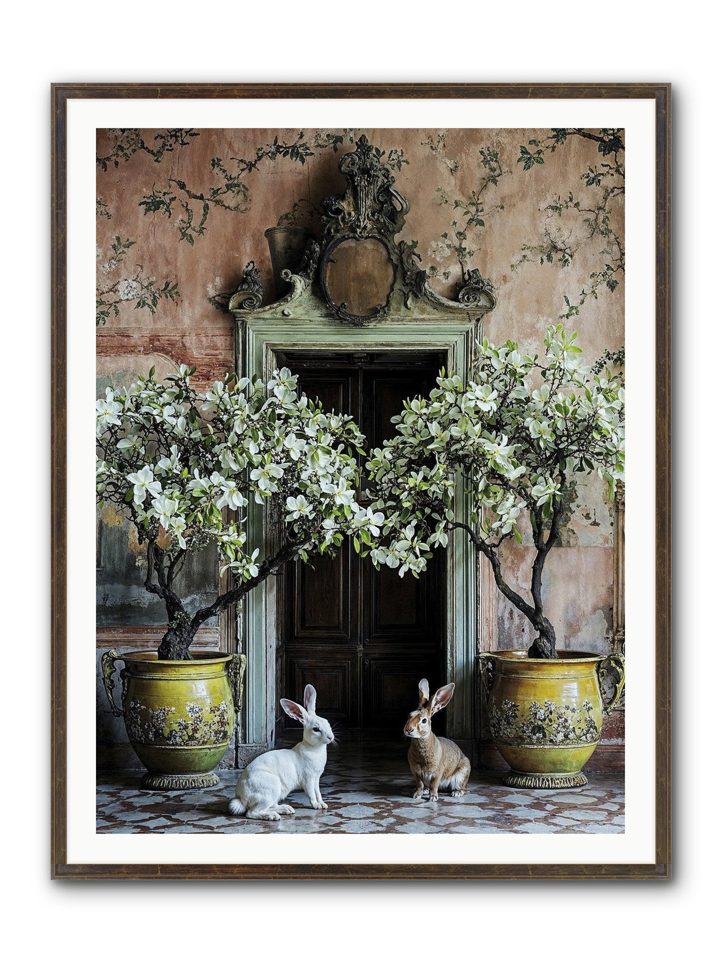 Meadow Court Arrival Framed Print - Slimwoods Black/Gold 36x48