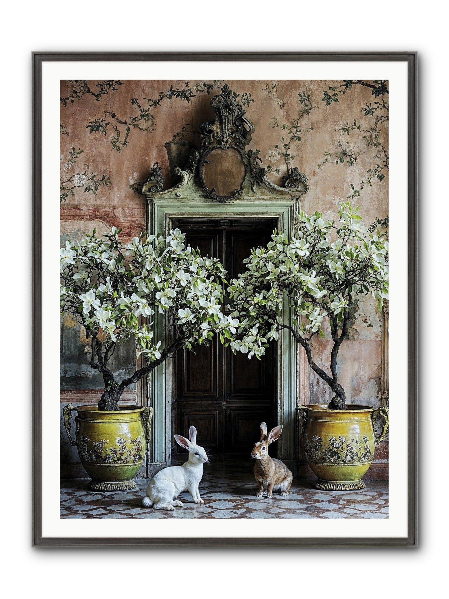 Meadow Court Arrival Framed Print - Slimwoods Black/Silver 36x48