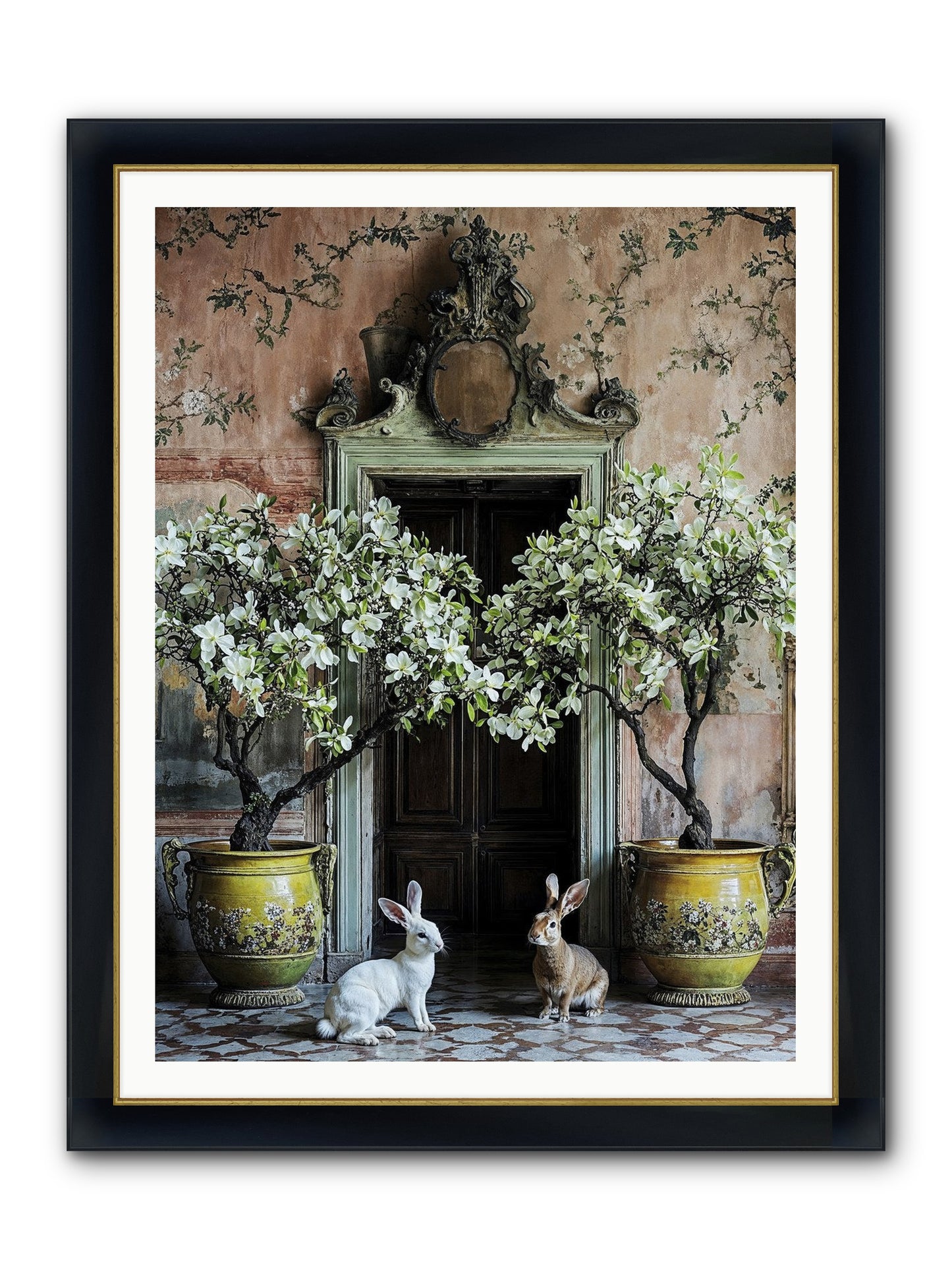 Meadow Court Arrival Framed Print - Wide Black w/Gold 36x48