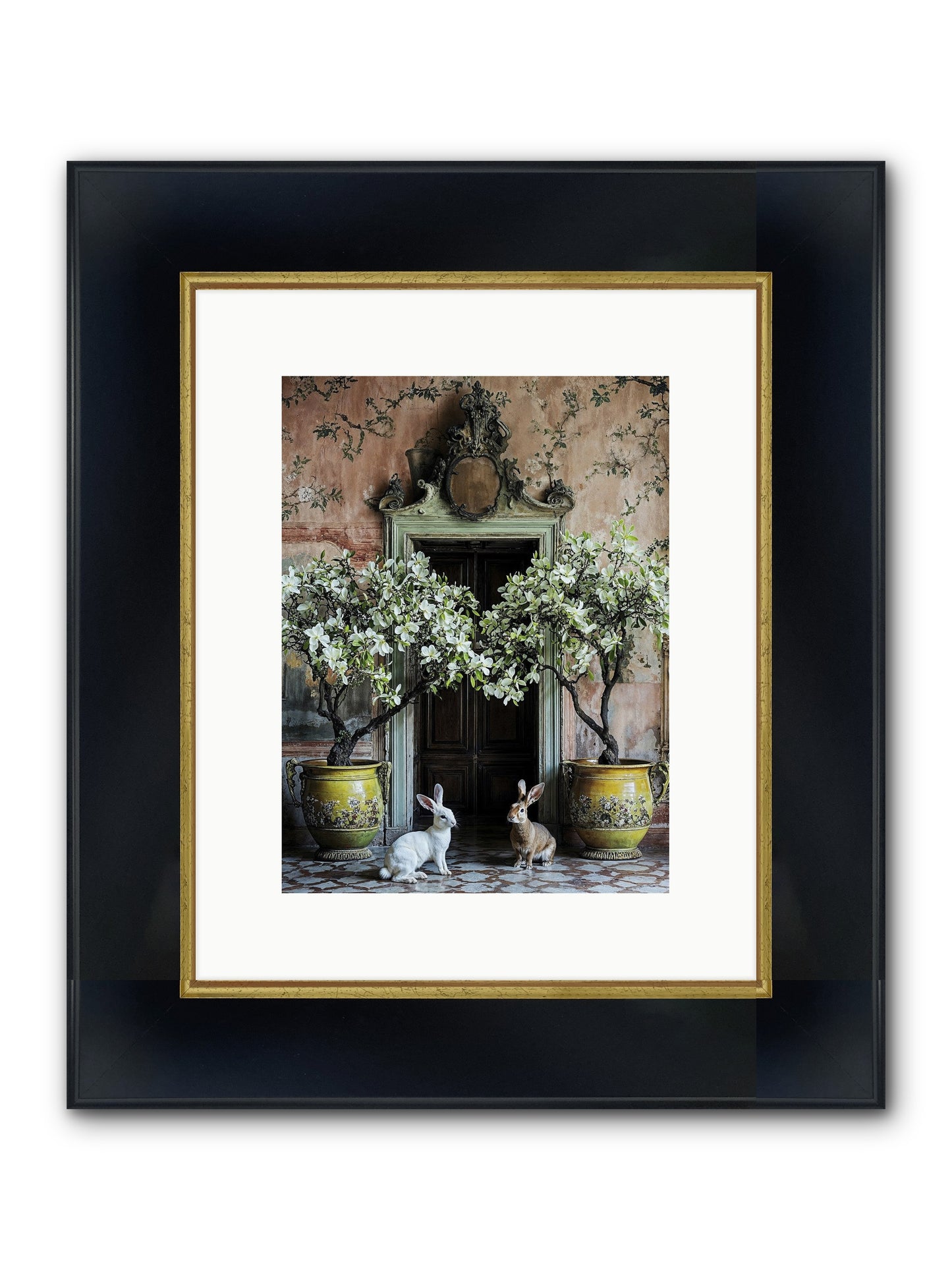 Meadow Court Arrival Framed Print - Wide Black w/Gold 9x12