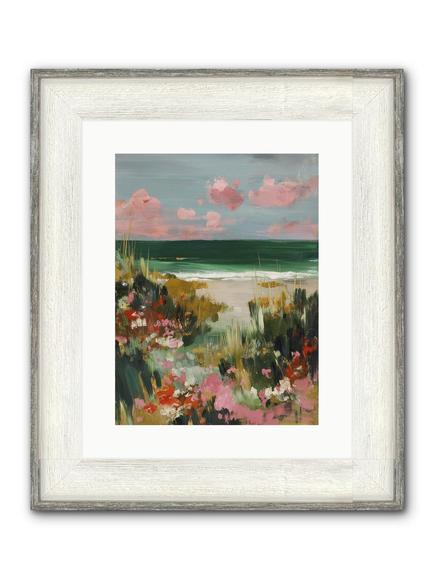 Meadow Cradles Framed Print - Driftwood White 12x16