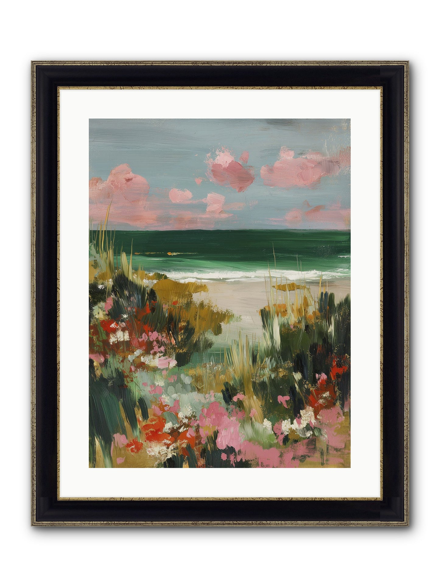 Meadow Cradles Framed Print - Black & Gold 18x24