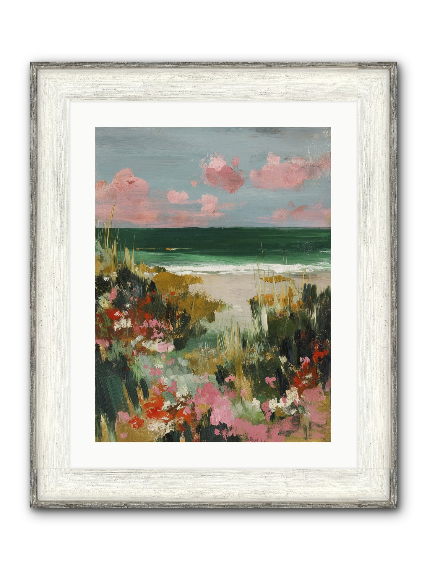 Meadow Cradles Framed Print - Driftwood White 18x24