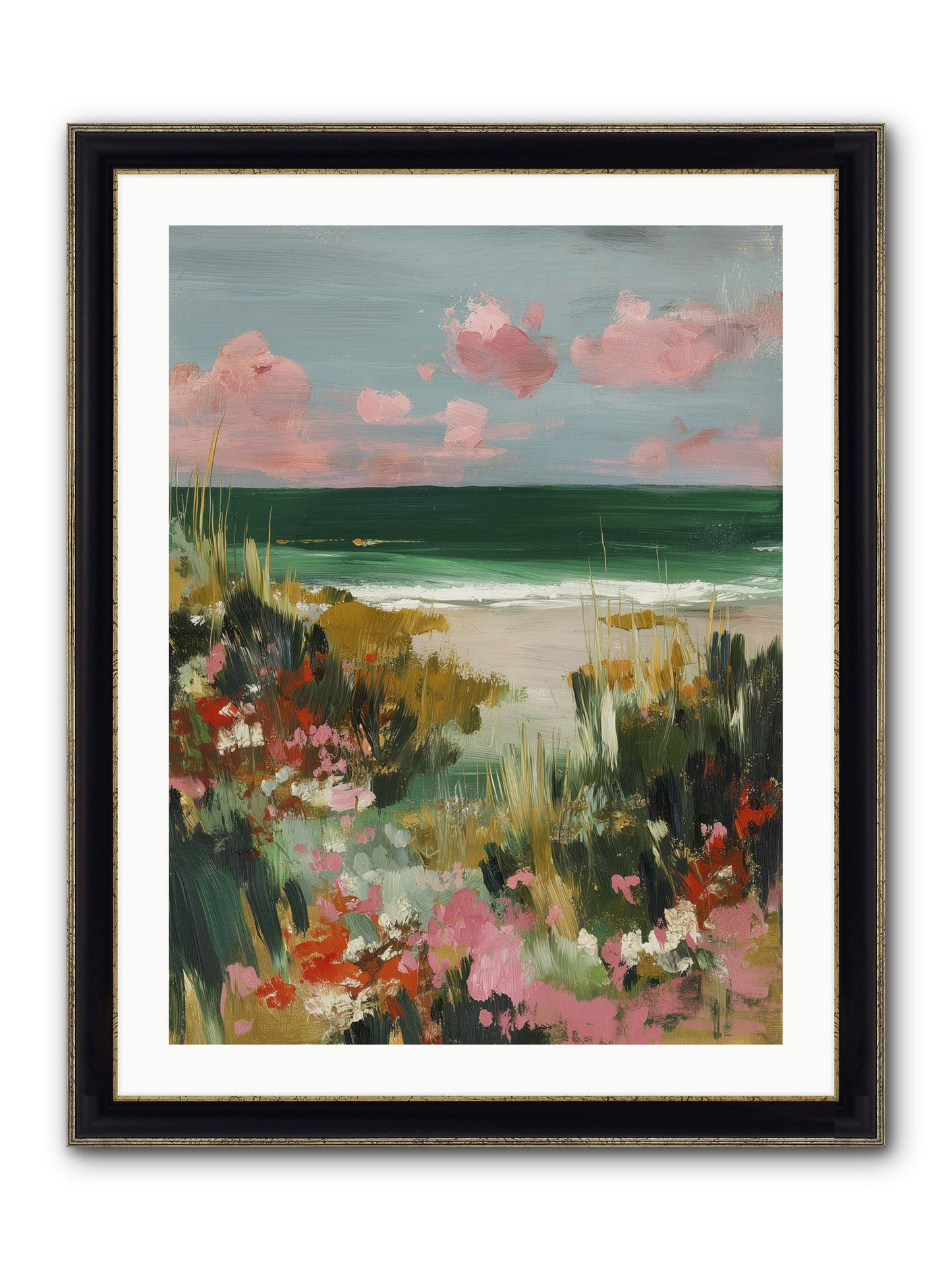 Meadow Cradles Framed Print - Black & Gold 24x32