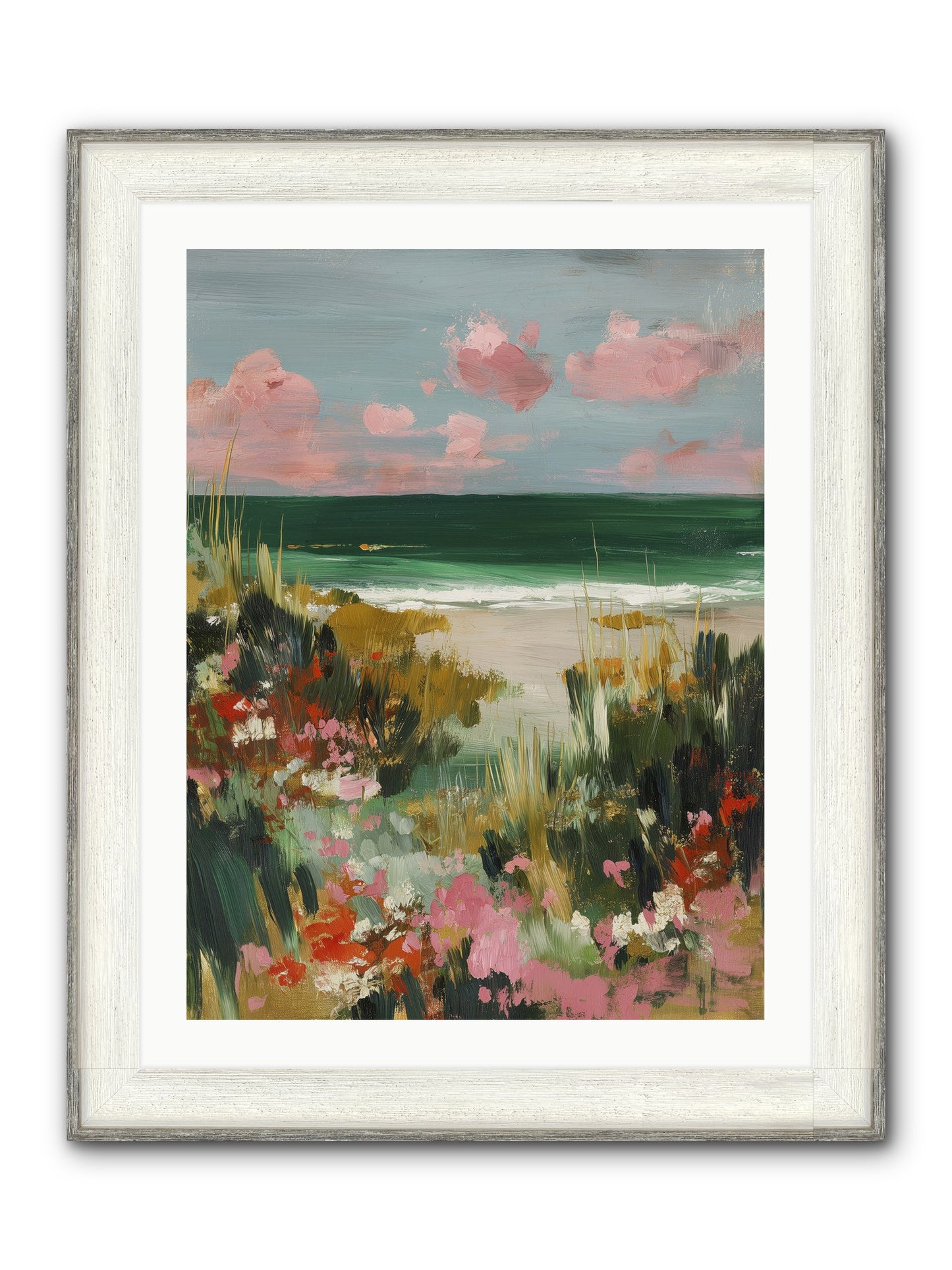 Meadow Cradles Framed Print - Driftwood White 24x32