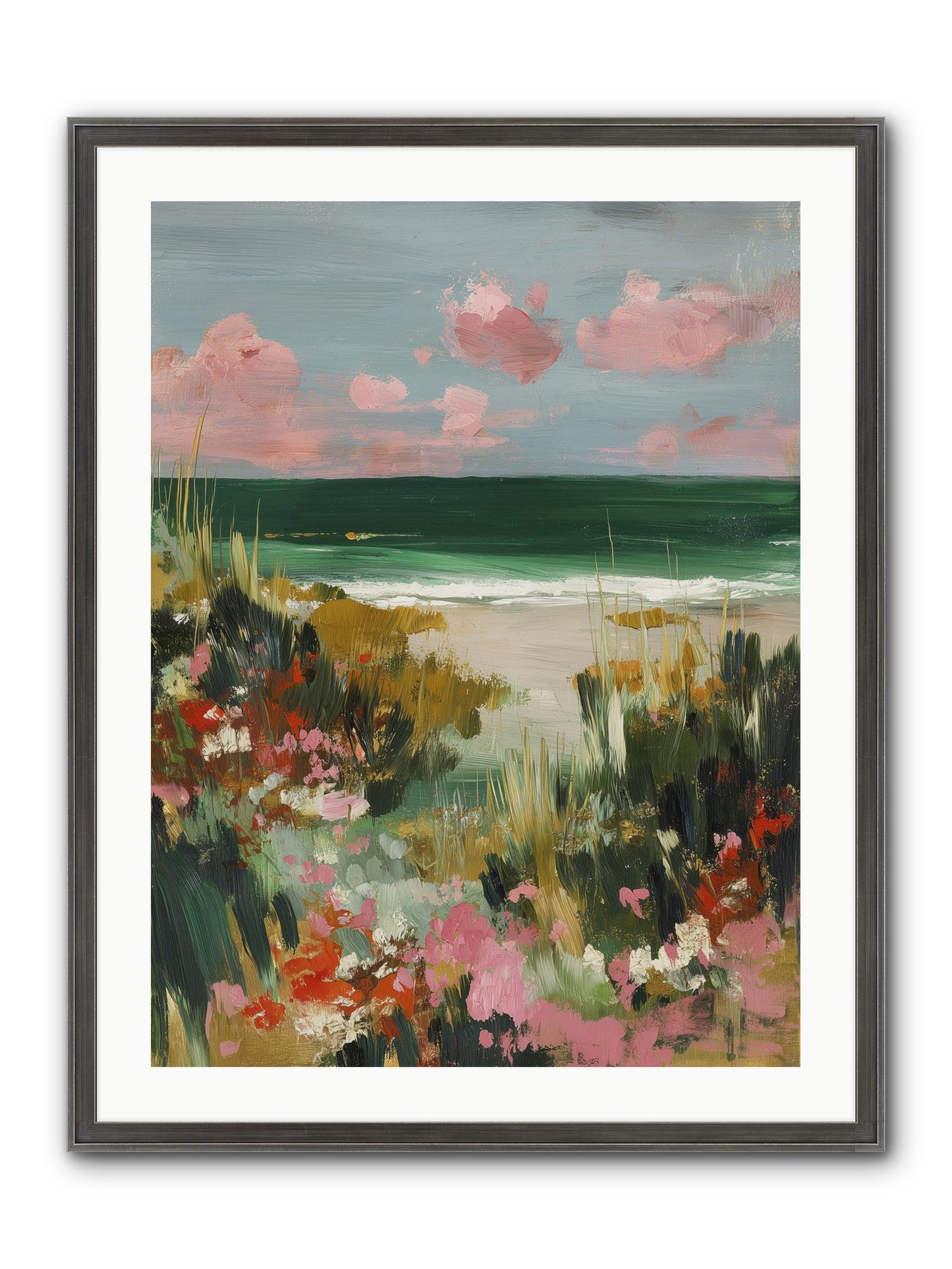 Meadow Cradles Framed Print - Slimwoods Black/Silver 24x32