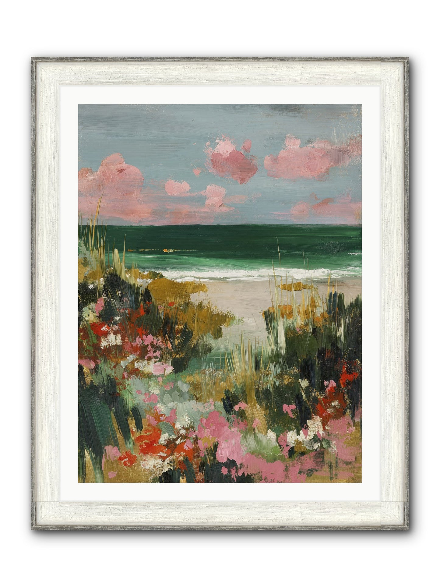 Meadow Cradles Framed Print - Driftwood White 30x40