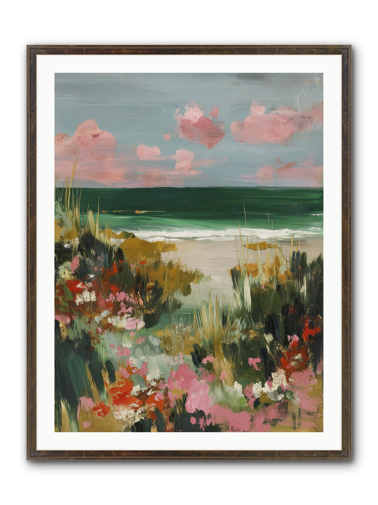 Meadow Cradles Framed Print - Slimwoods Black/Gold 30x40