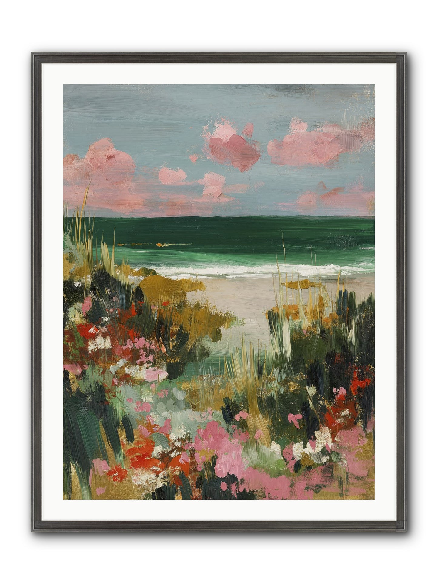 Meadow Cradles Framed Print - Slimwoods Black/Silver 30x40