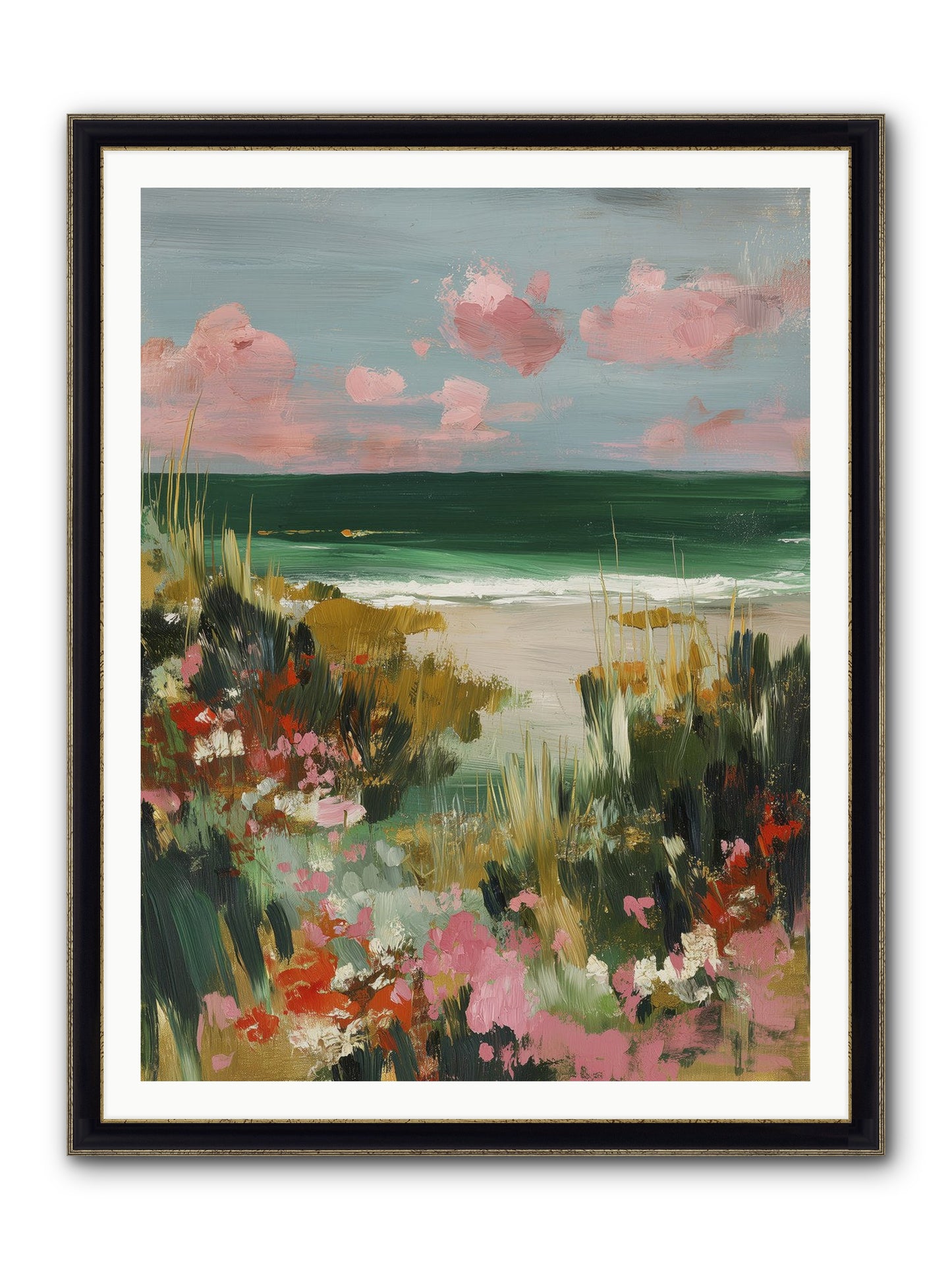 Meadow Cradles Framed Print - Black & Gold 36x48