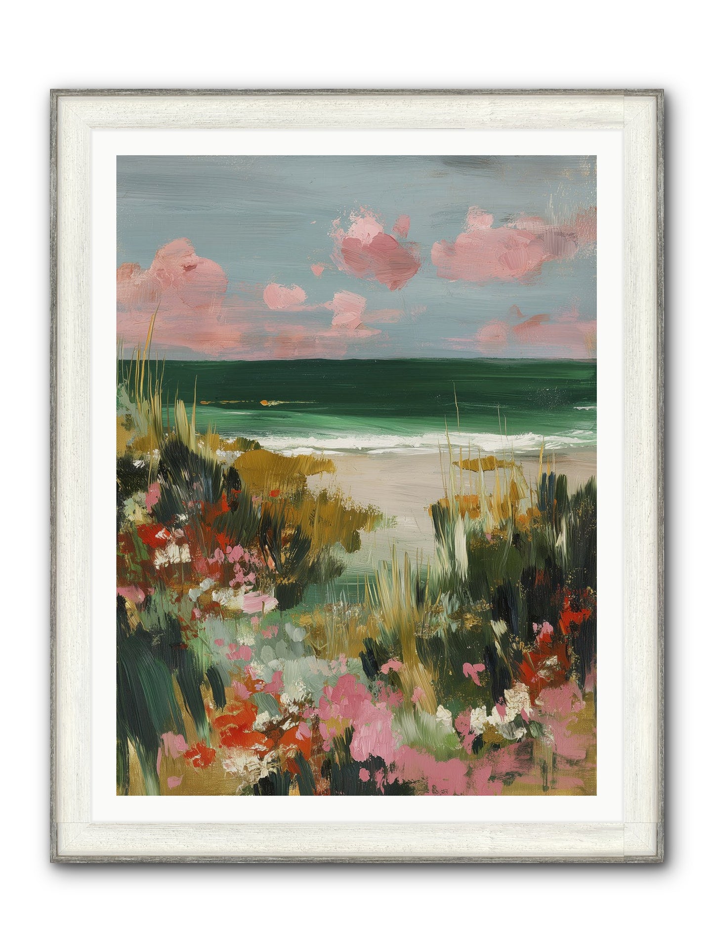Meadow Cradles Framed Print - Driftwood White 36x48