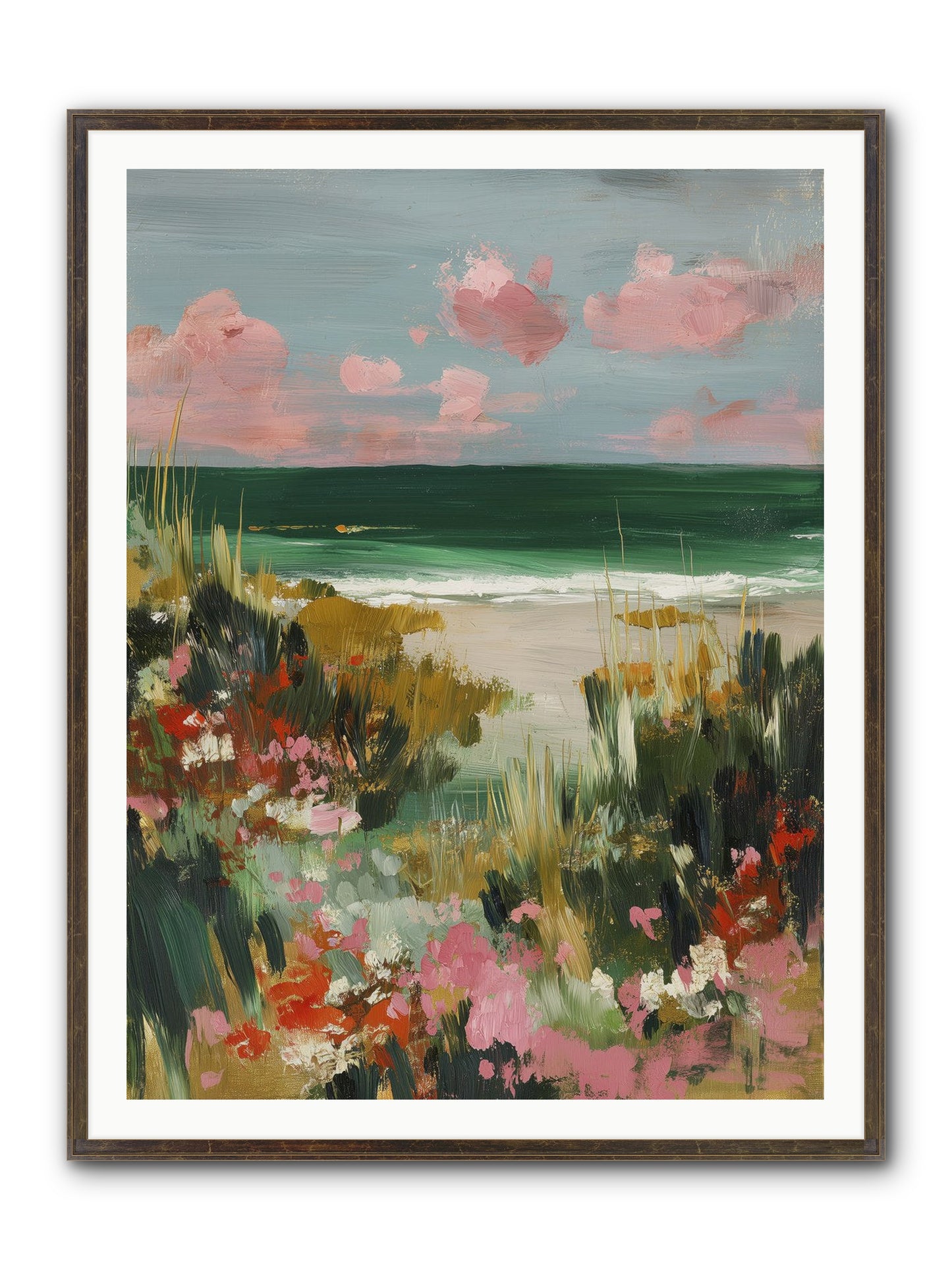 Meadow Cradles Framed Print - Slimwoods Black/Gold 36x48