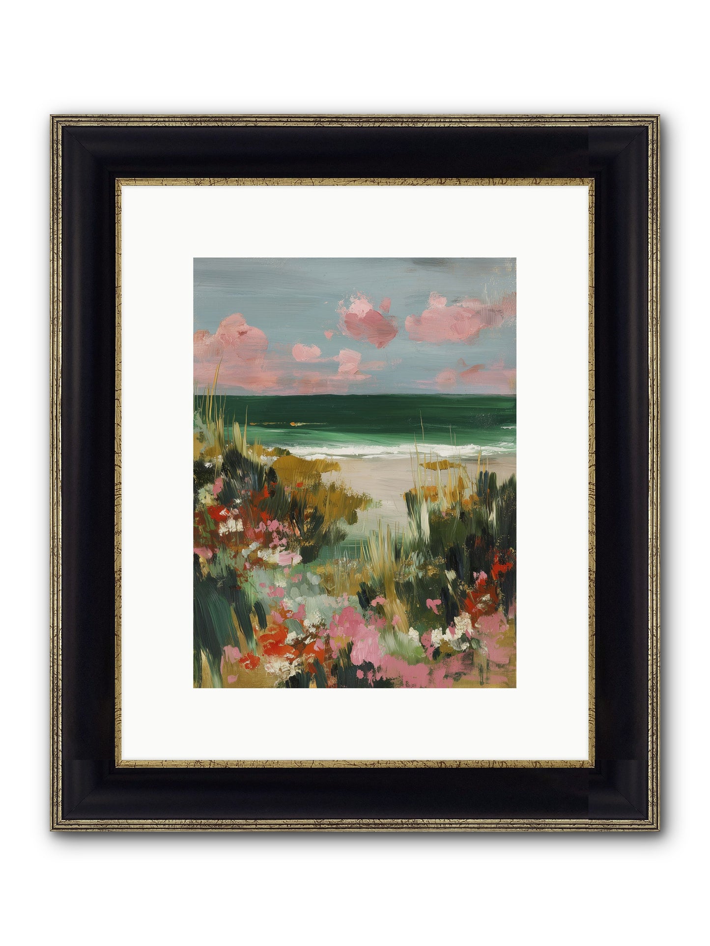 Meadow Cradles Framed Print - Black & Gold 9x12