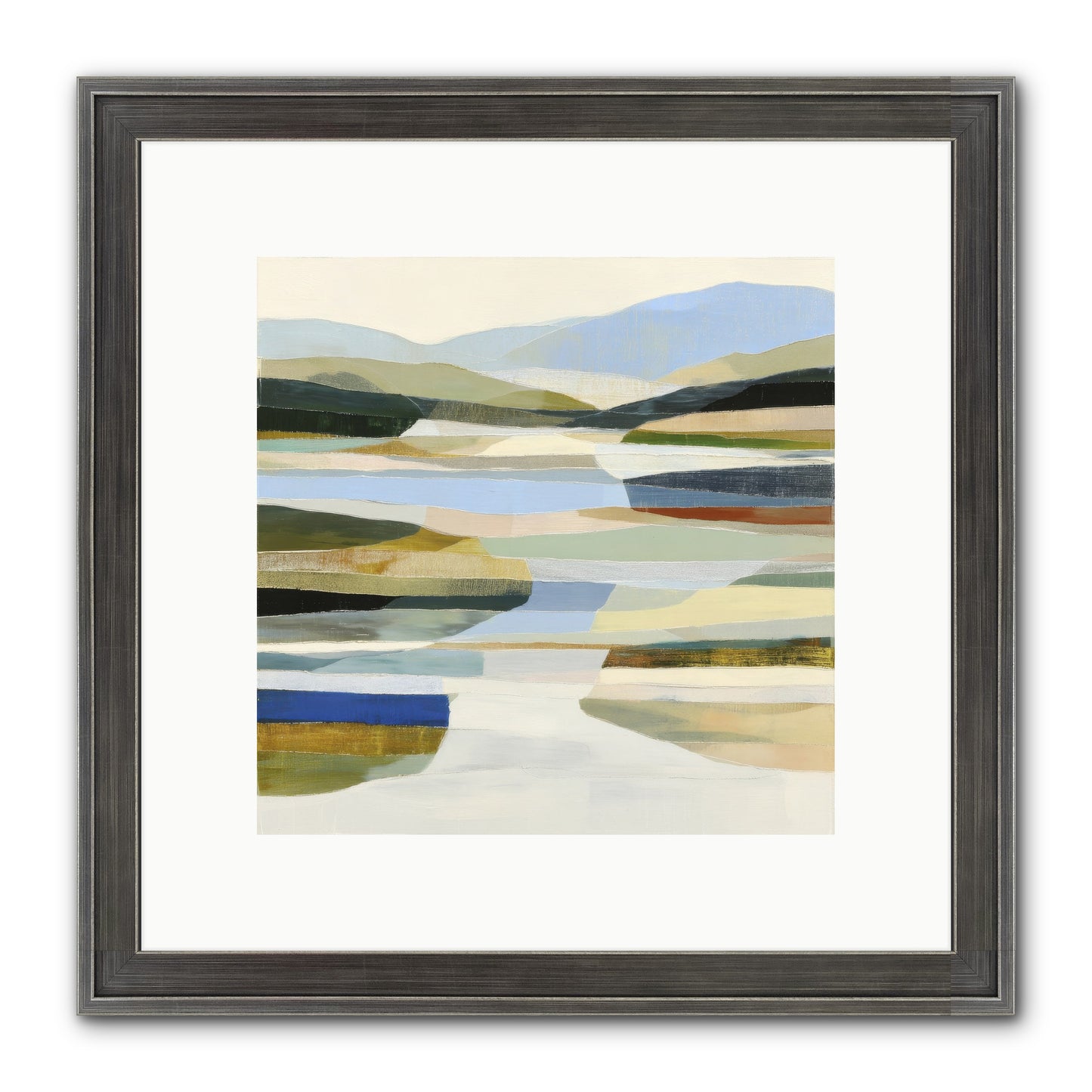 Meadow Echo Framed Print - Slimwoods Black/Silver 10x10