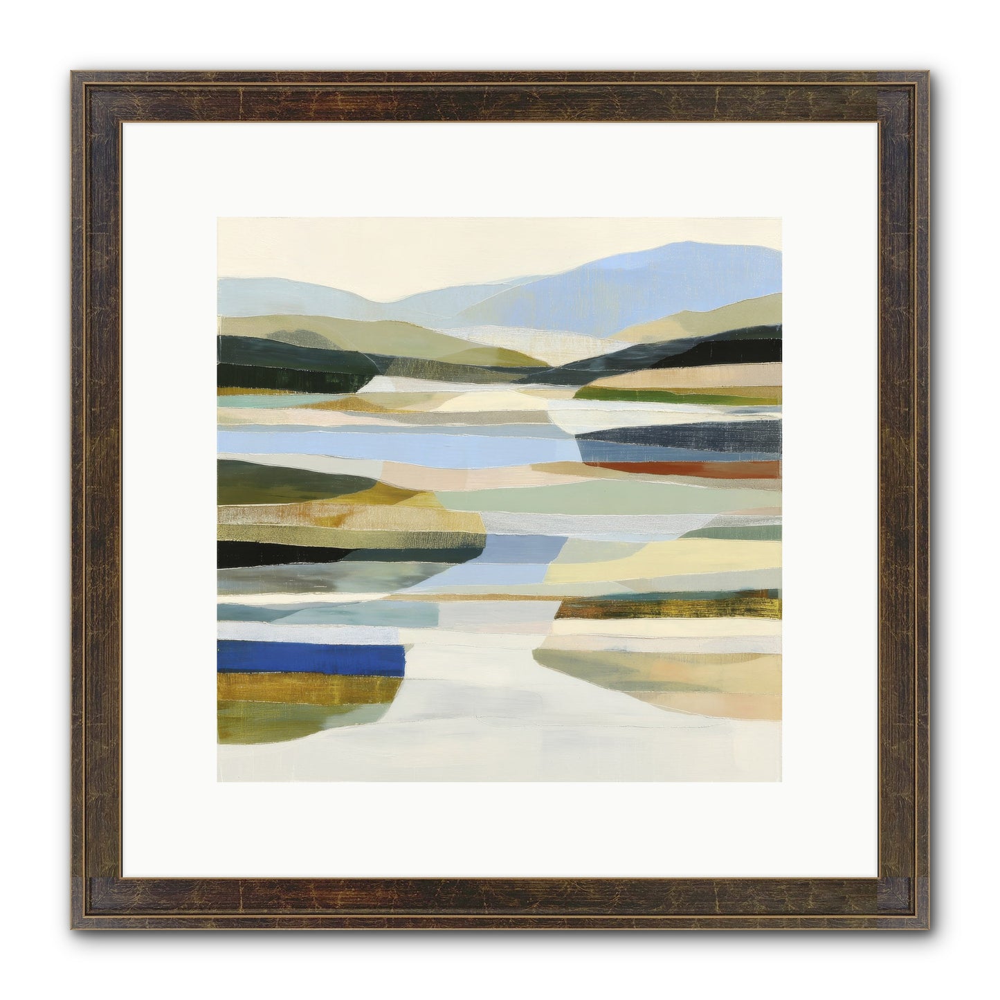 Meadow Echo Framed Print - Slimwoods Black/Gold 12x12