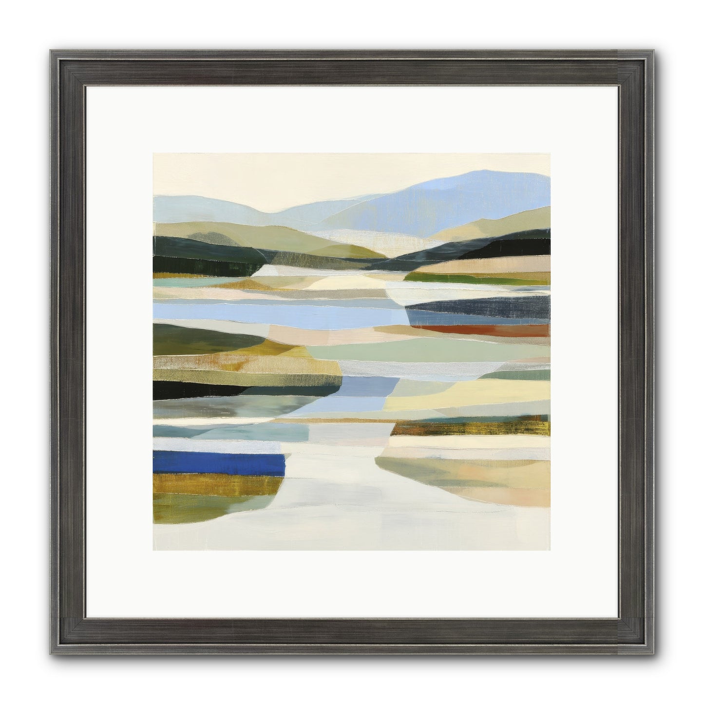 Meadow Echo Framed Print - Slimwoods Black/Silver 12x12