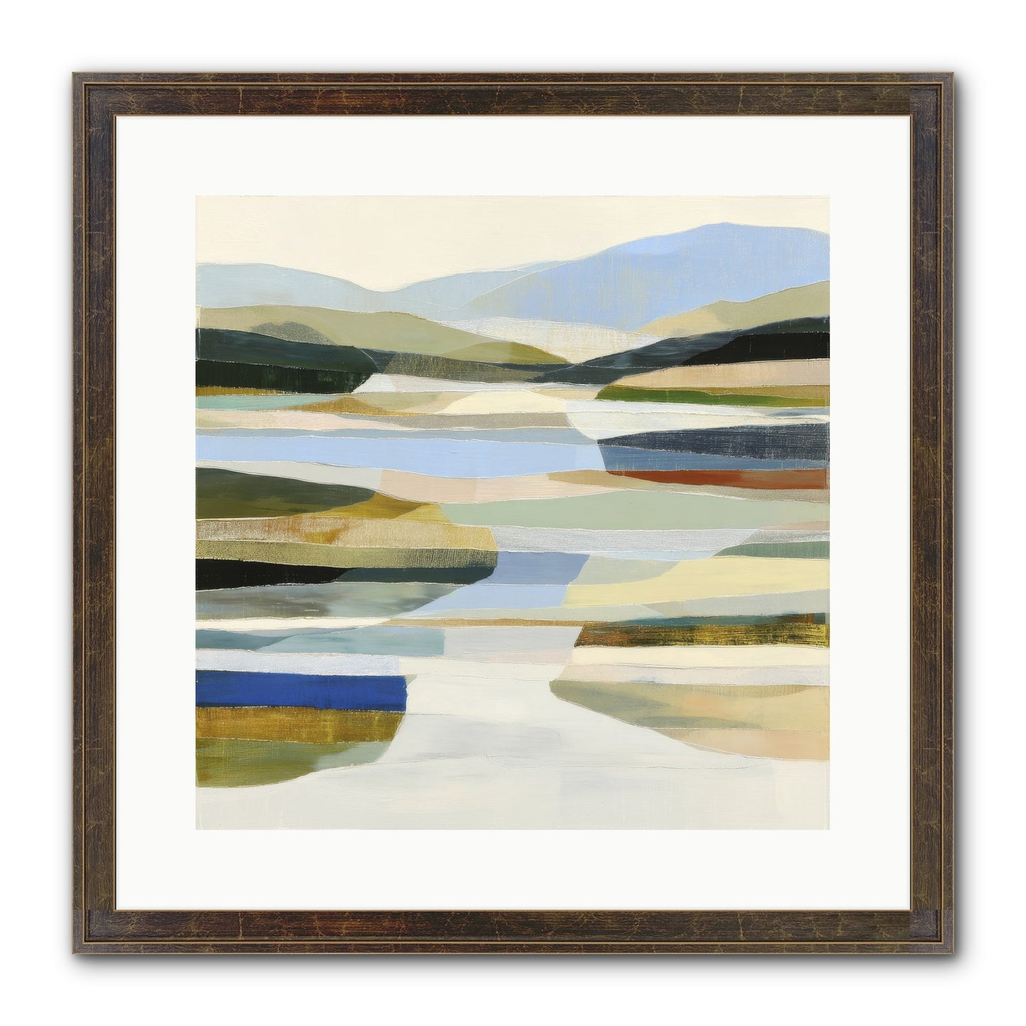 Meadow Echo Framed Print - Slimwoods Black/Gold 16x16