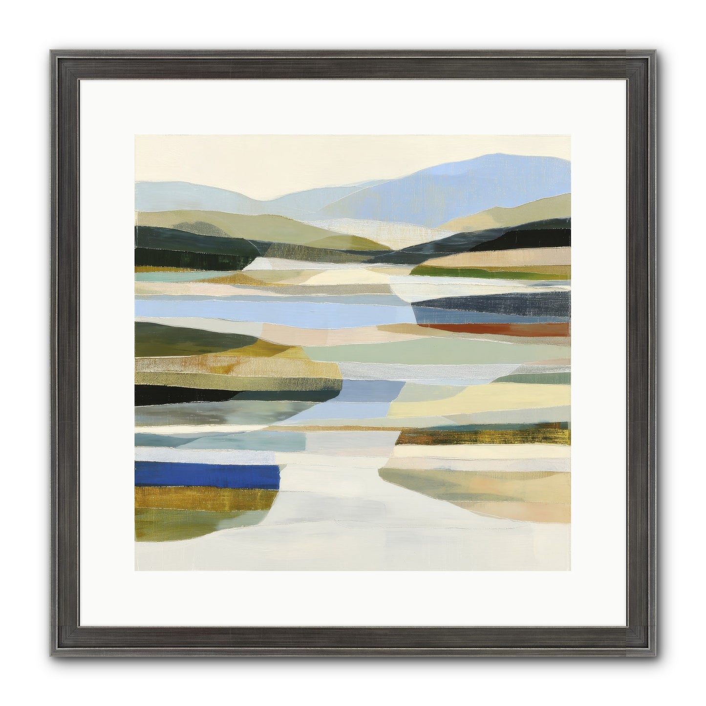Meadow Echo Framed Print - Slimwoods Black/Silver 16x16
