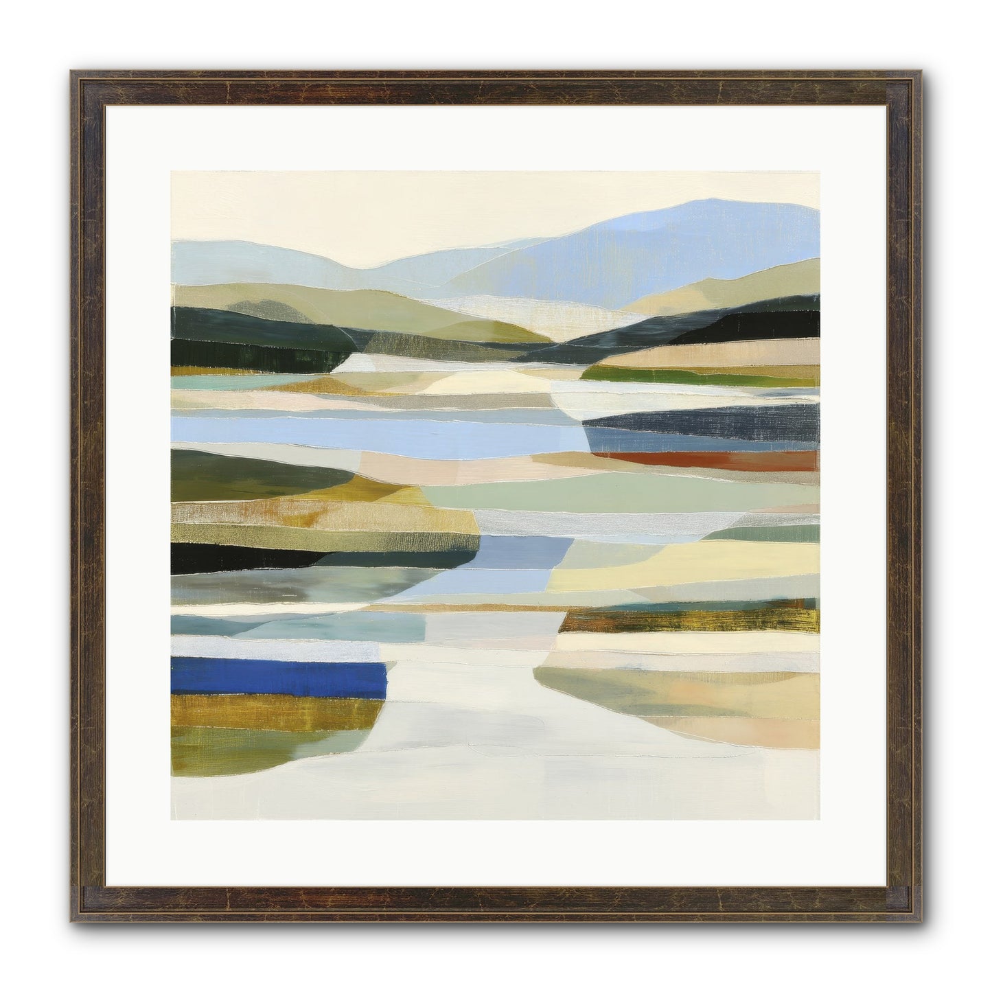 Meadow Echo Framed Print - Slimwoods Black/Gold 20x20