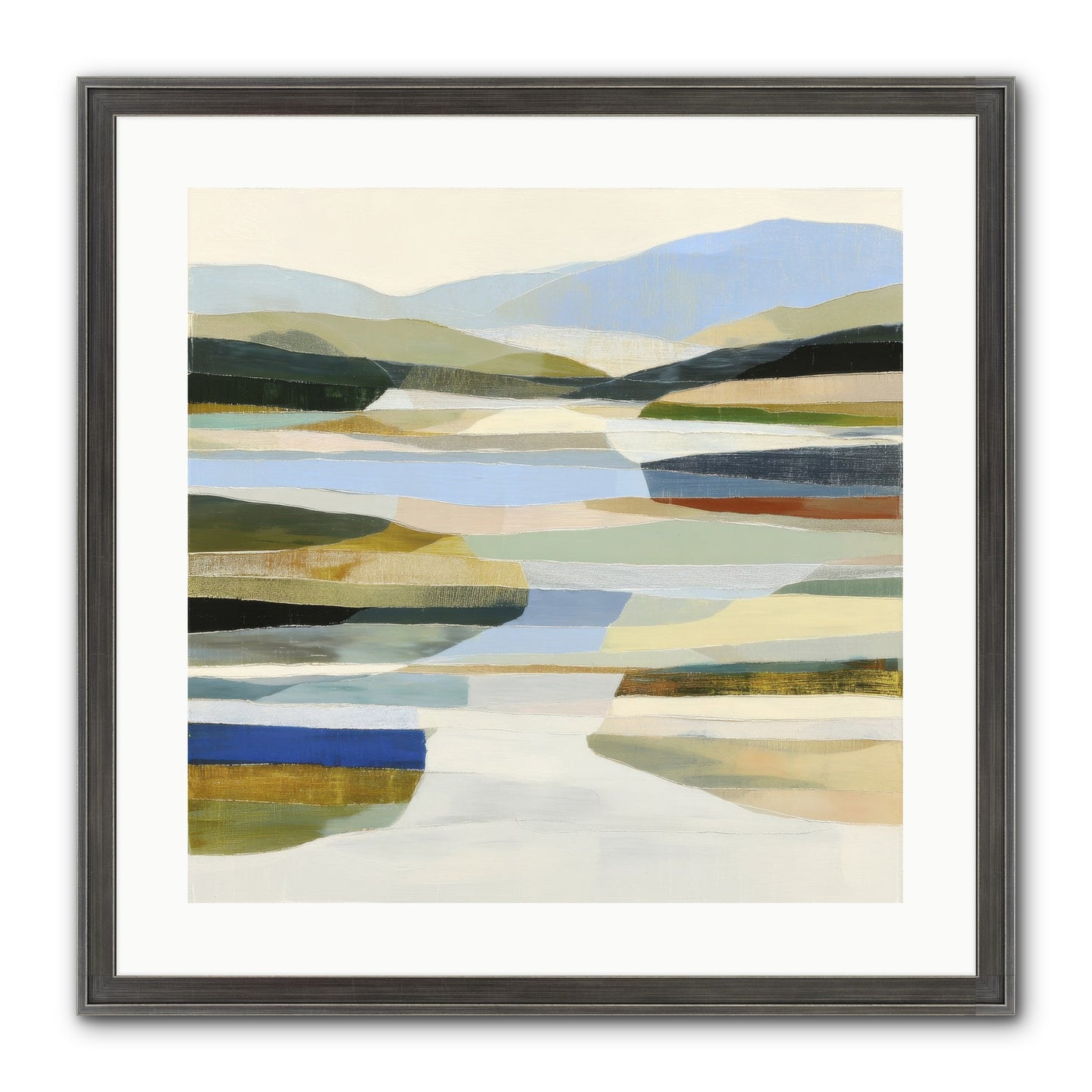 Meadow Echo Framed Print - Slimwoods Black/Silver 20x20