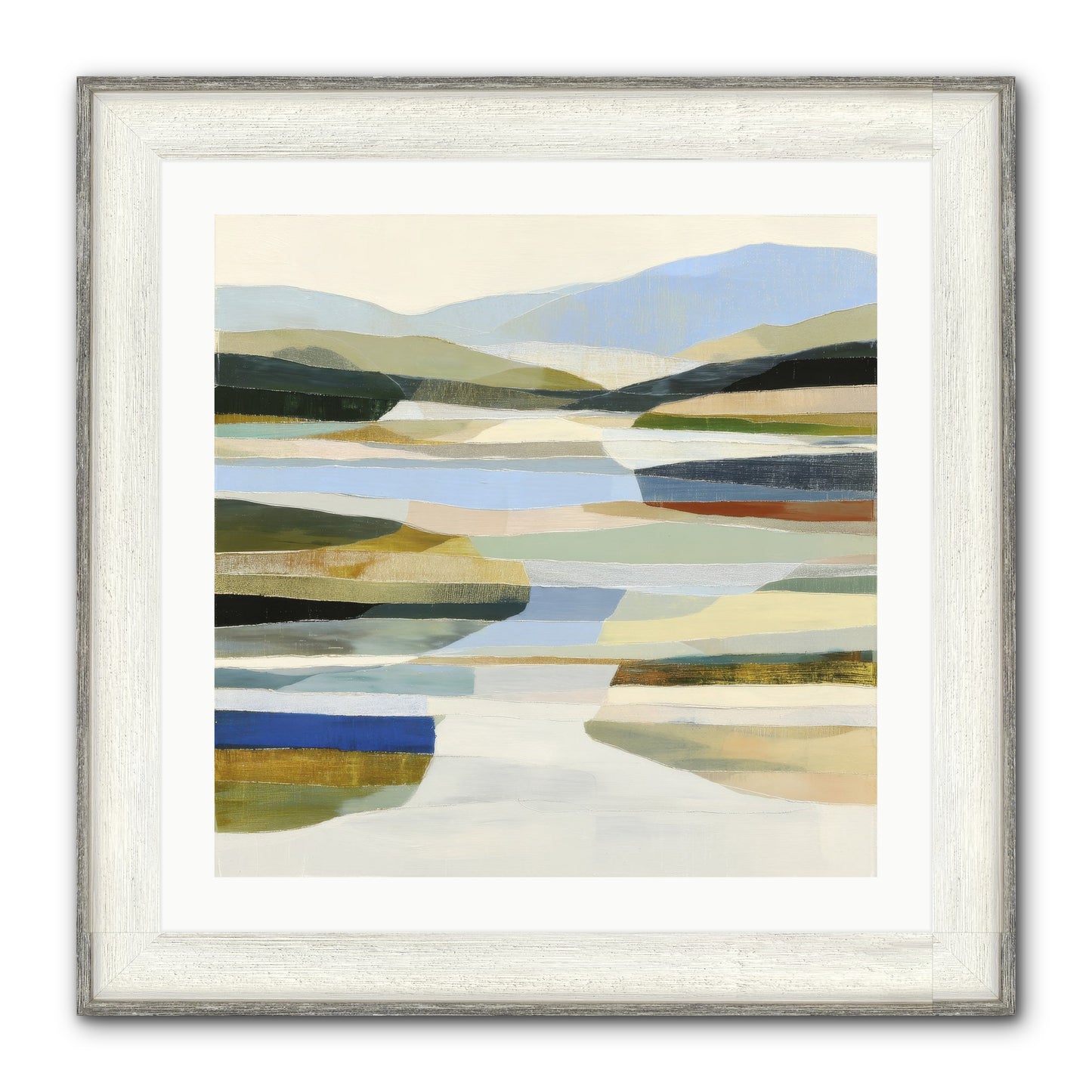 Meadow Echo Framed Print - Driftwood White 24x24