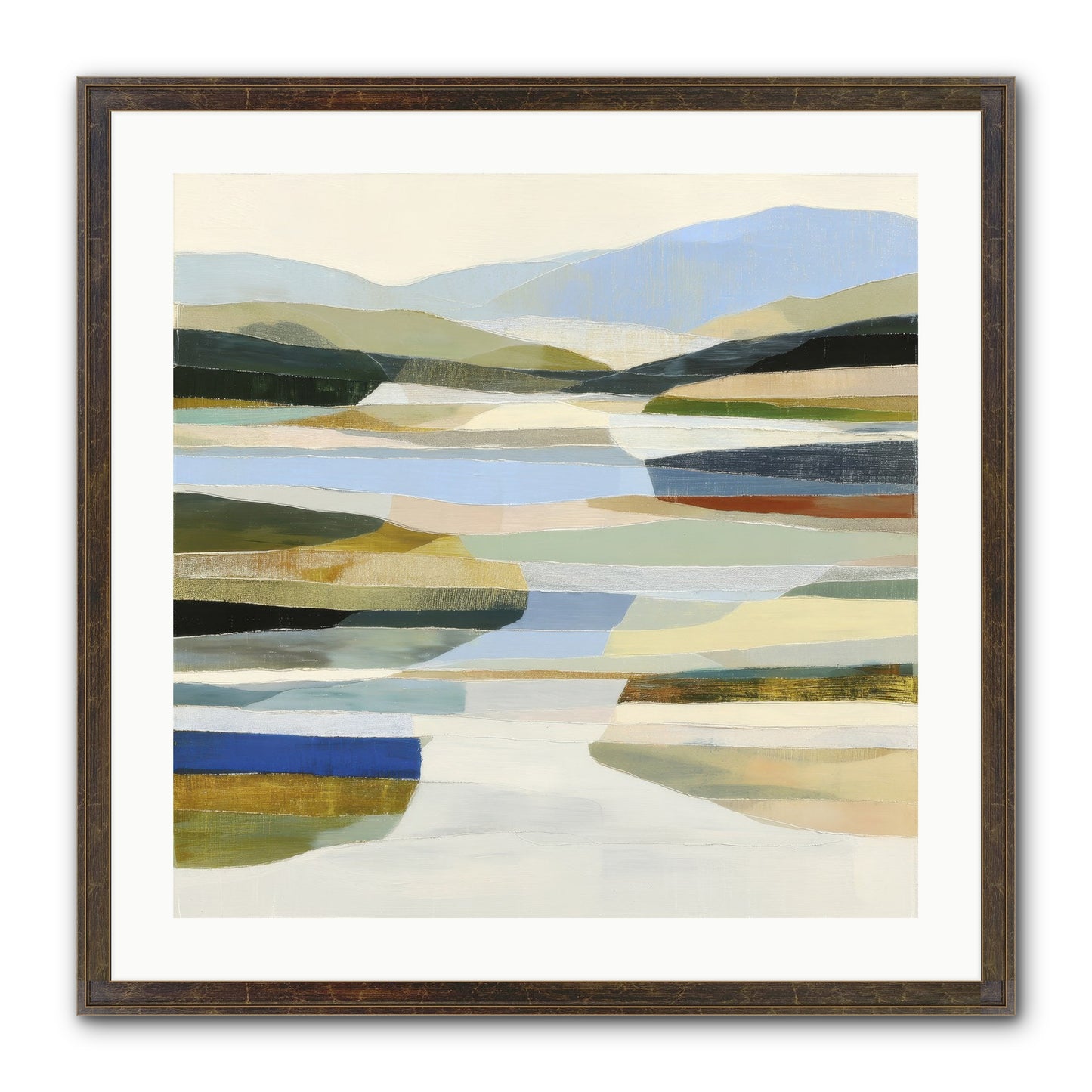Meadow Echo Framed Print - Slimwoods Black/Gold 24x24