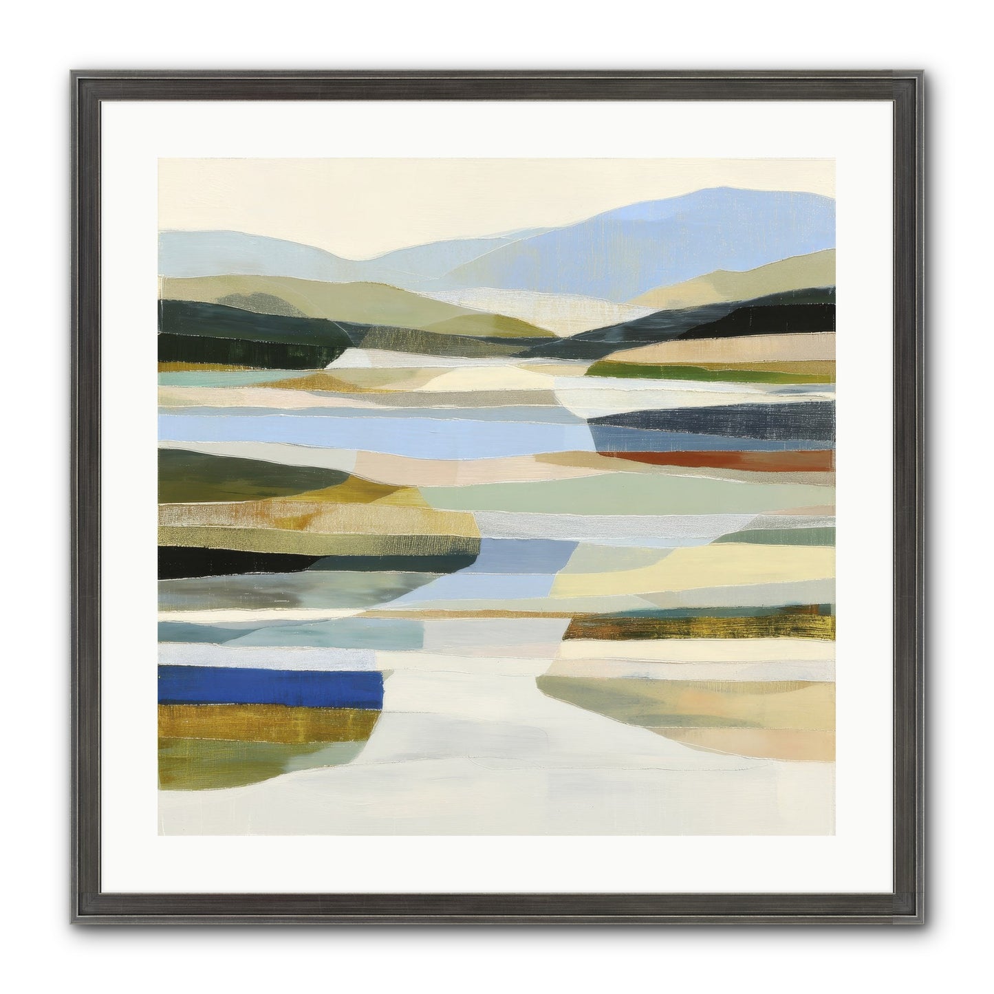 Meadow Echo Framed Print - Slimwoods Black/Silver 24x24