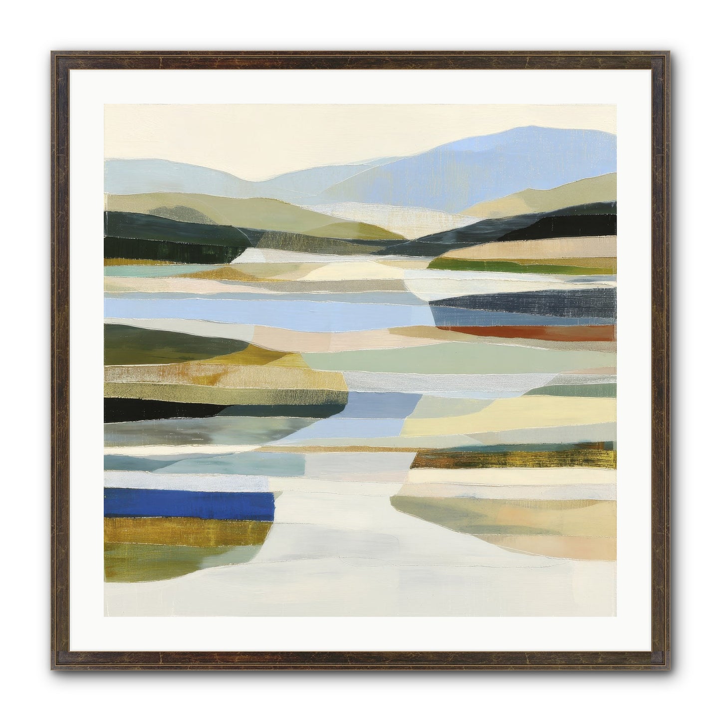 Meadow Echo Framed Print - Slimwoods Black/Gold 30x30
